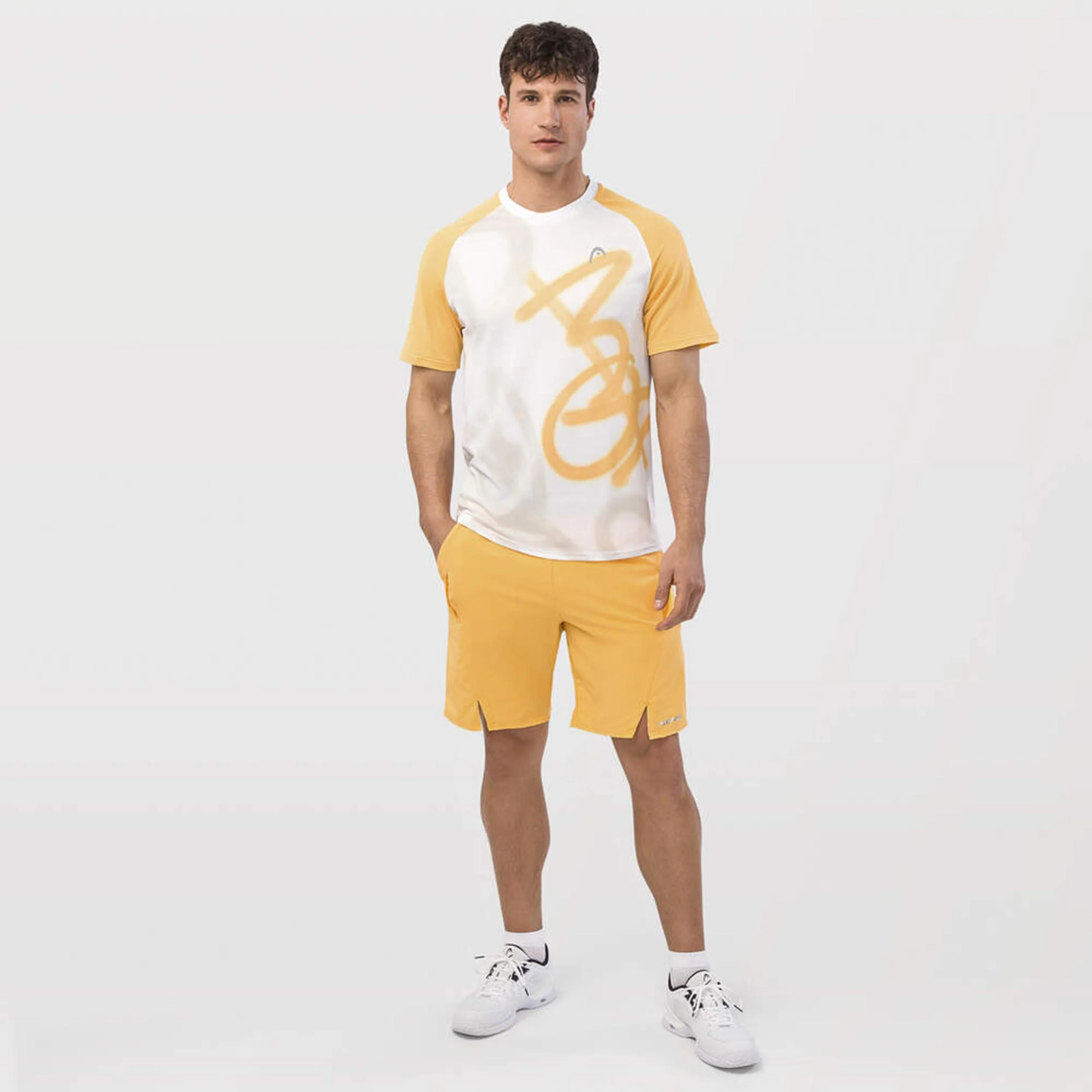 Performance Mc New York T-Shirt Herren-Weiß,Goldgelb - Image 5