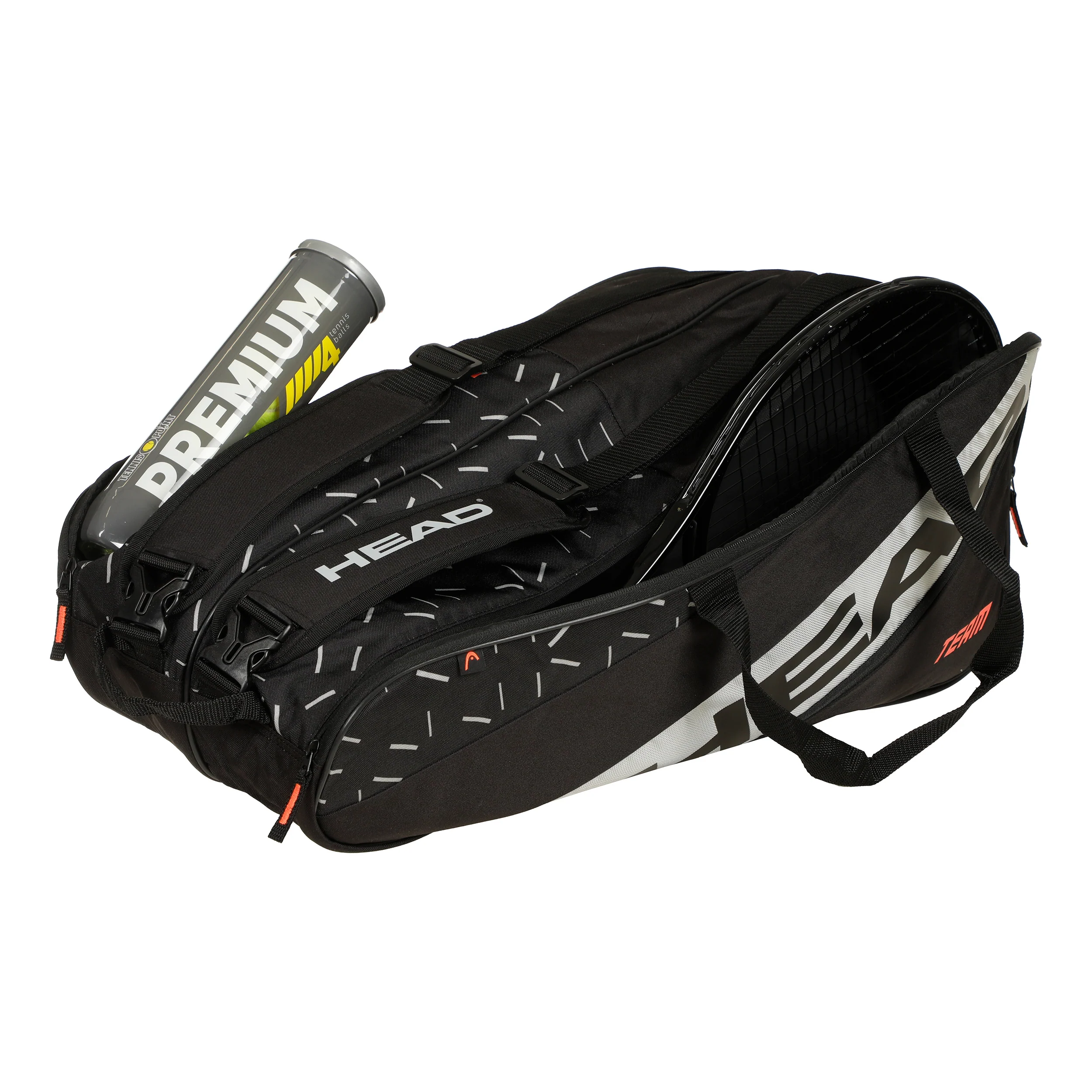 Team Racquet Bag L Schlägertasche-Schwarz,Grau - Image 4