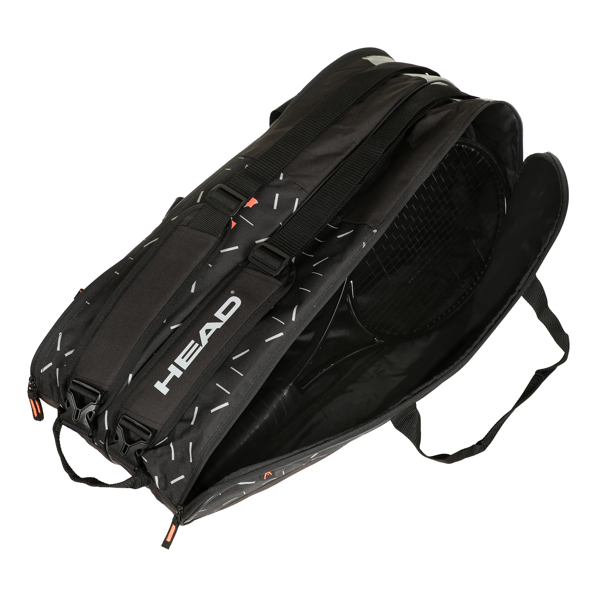 Team Racquet Bag L Schlägertasche-Schwarz,Grau - Image 5