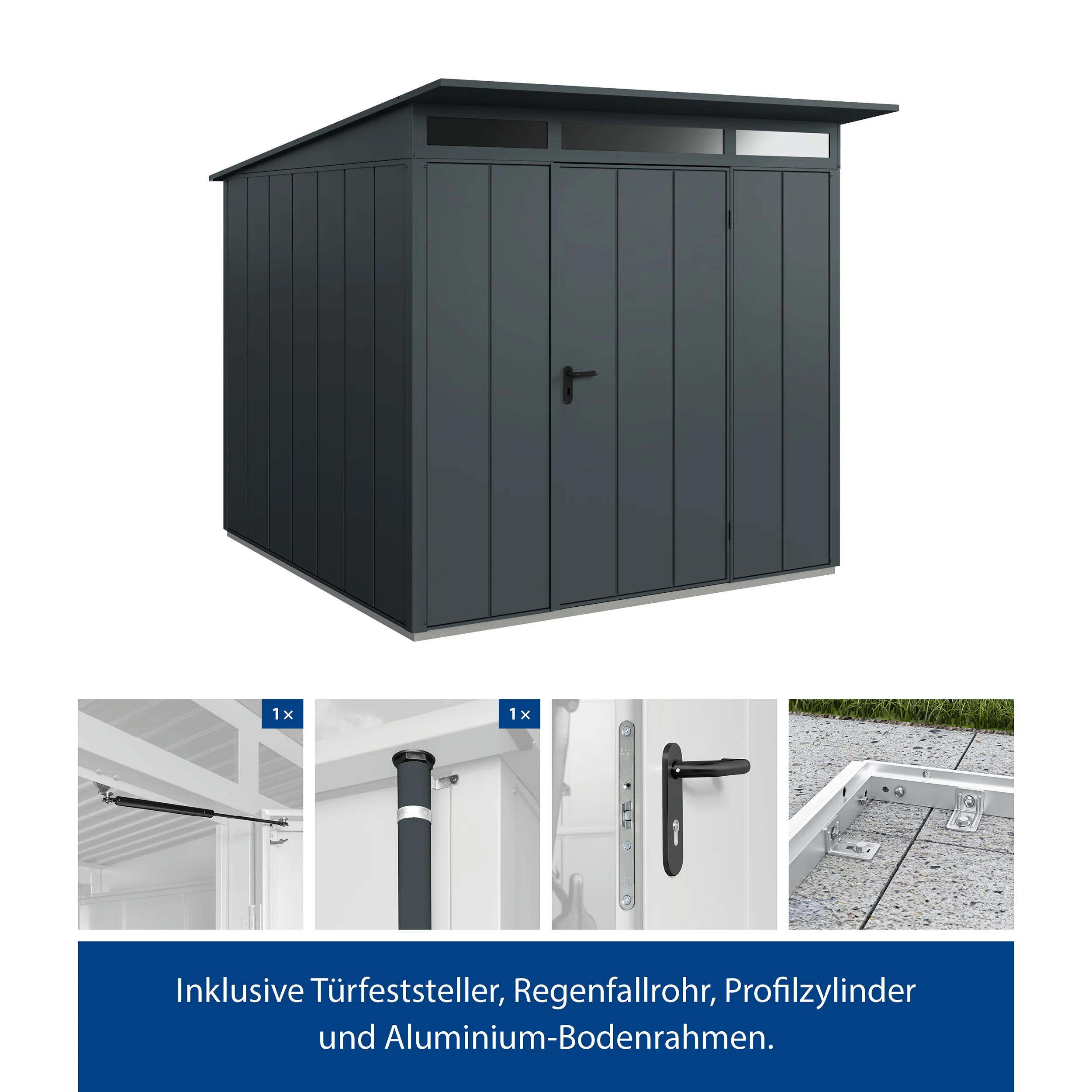 Set Berry Modern-P,Typ 2 Gerätehaus-Anthrazit - Image 3