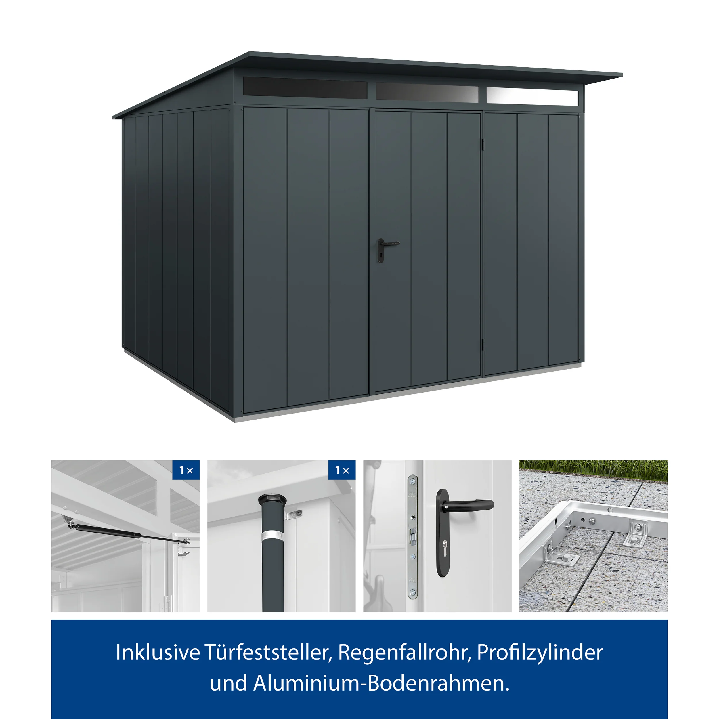 Set Berry Modern-P,Typ 3 Gerätehaus-Anthrazit - Image 3