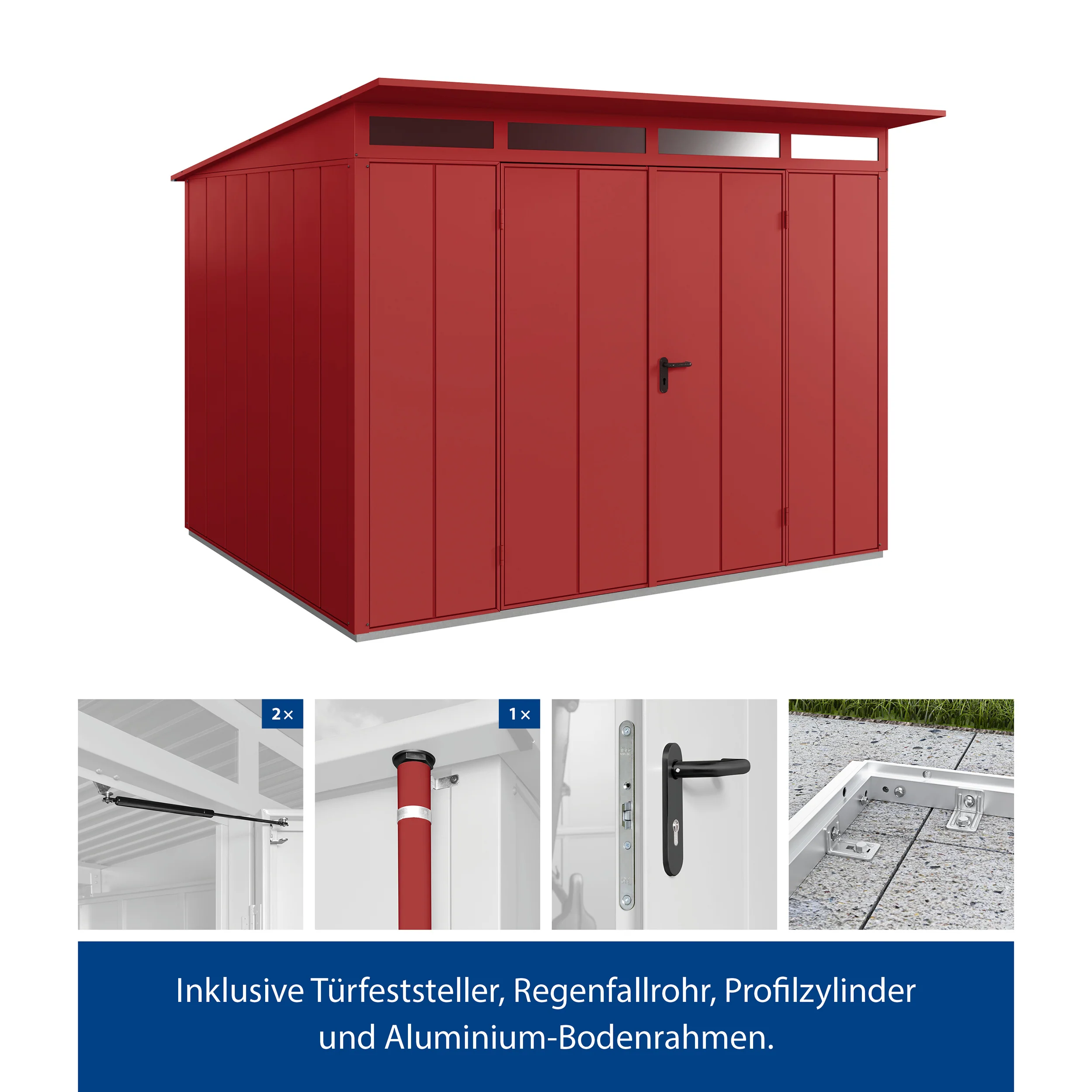 Set Berry Modern-P,Typ 3 Gerätehaus-Rot - Image 3