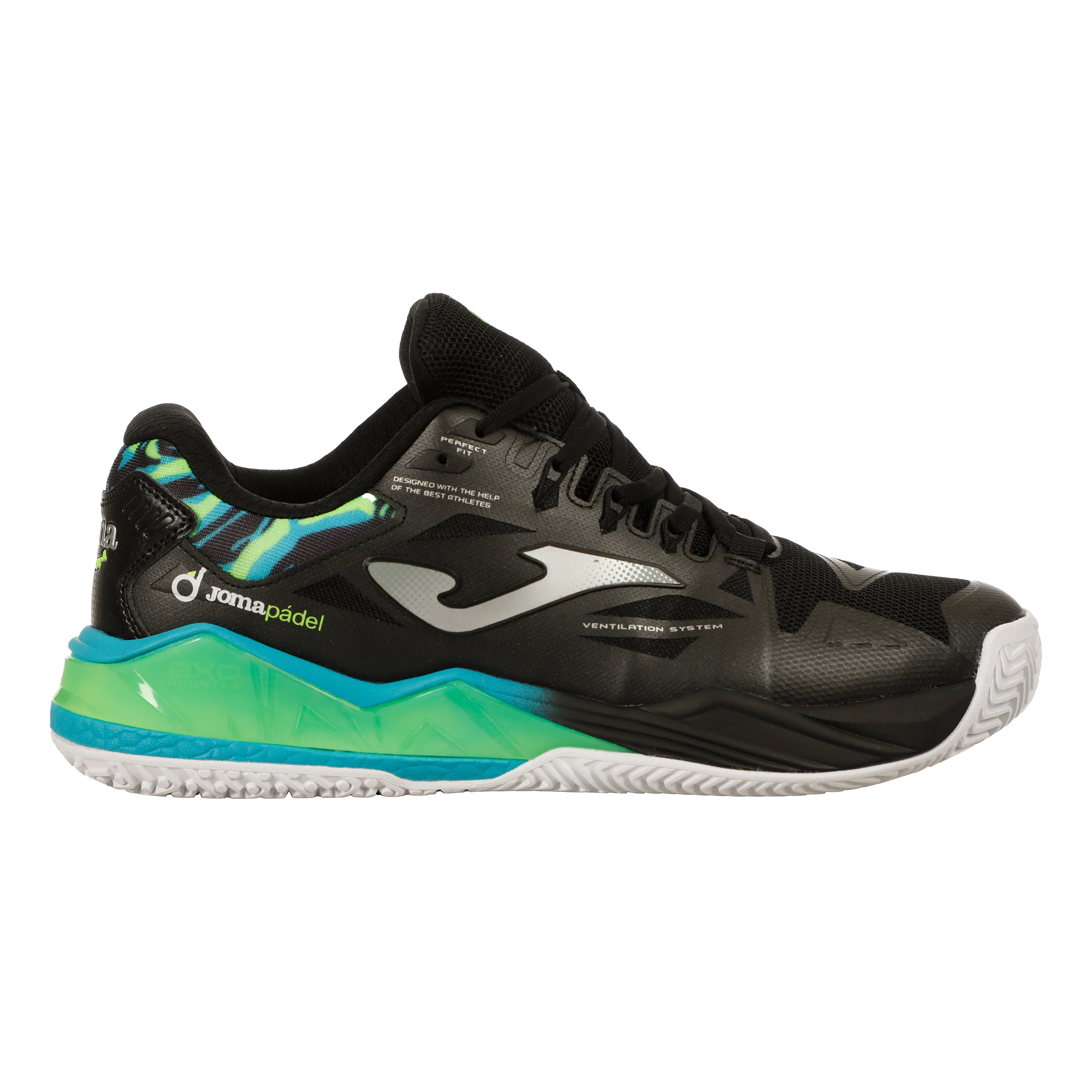 Spin Padelschuh Herren - schwarz, grün