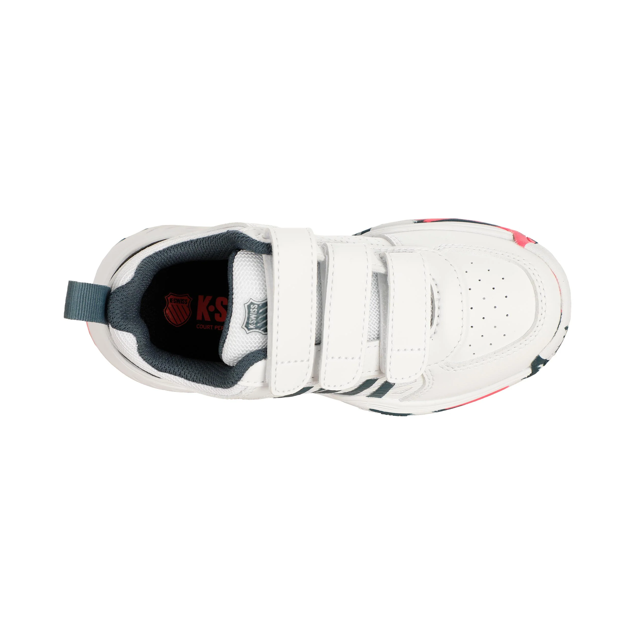 Court Express 2 Strap Allcourtschuh Kinder-Weiß,Petrol - Image 3