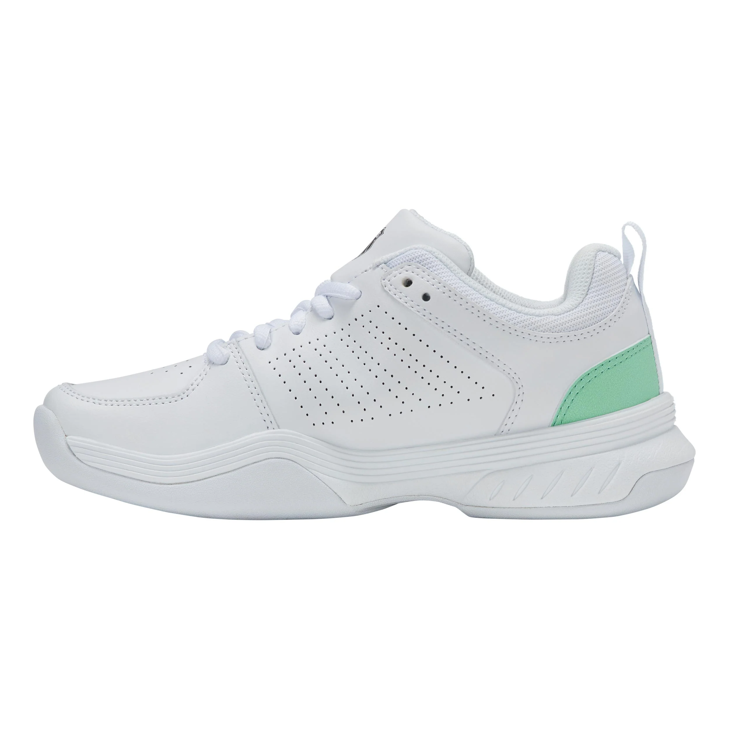 Court Express 2 Teppichschuh Damen-Weiß,Mint - Image 2