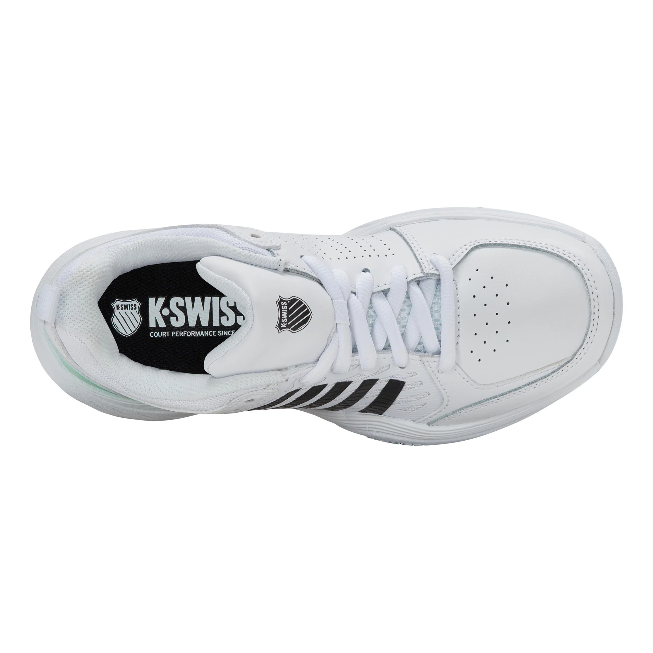 Court Express 2 Teppichschuh Damen-Weiß,Mint - Image 3