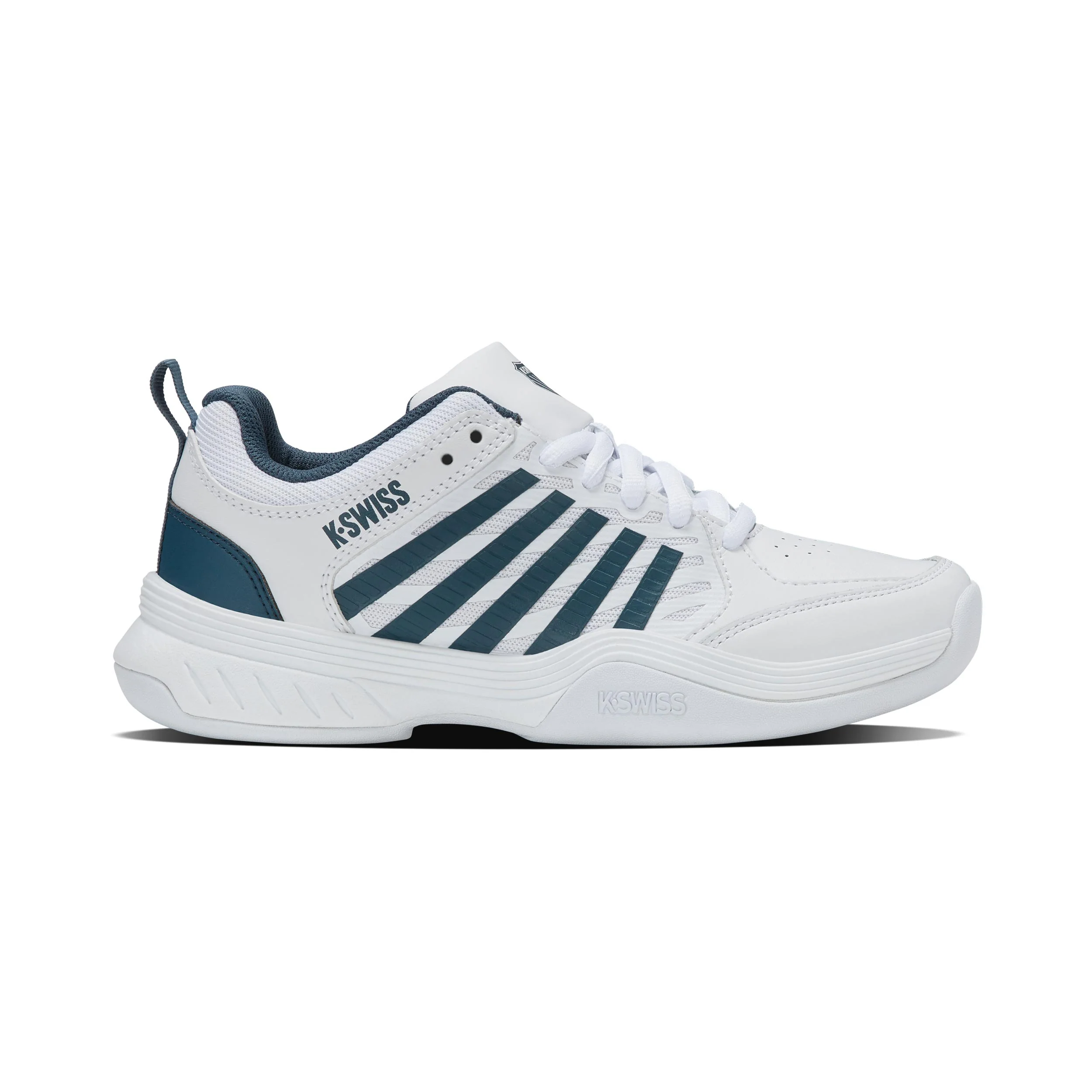 Court Express 2 Teppichschuh Kinder-Weiß,Petrol