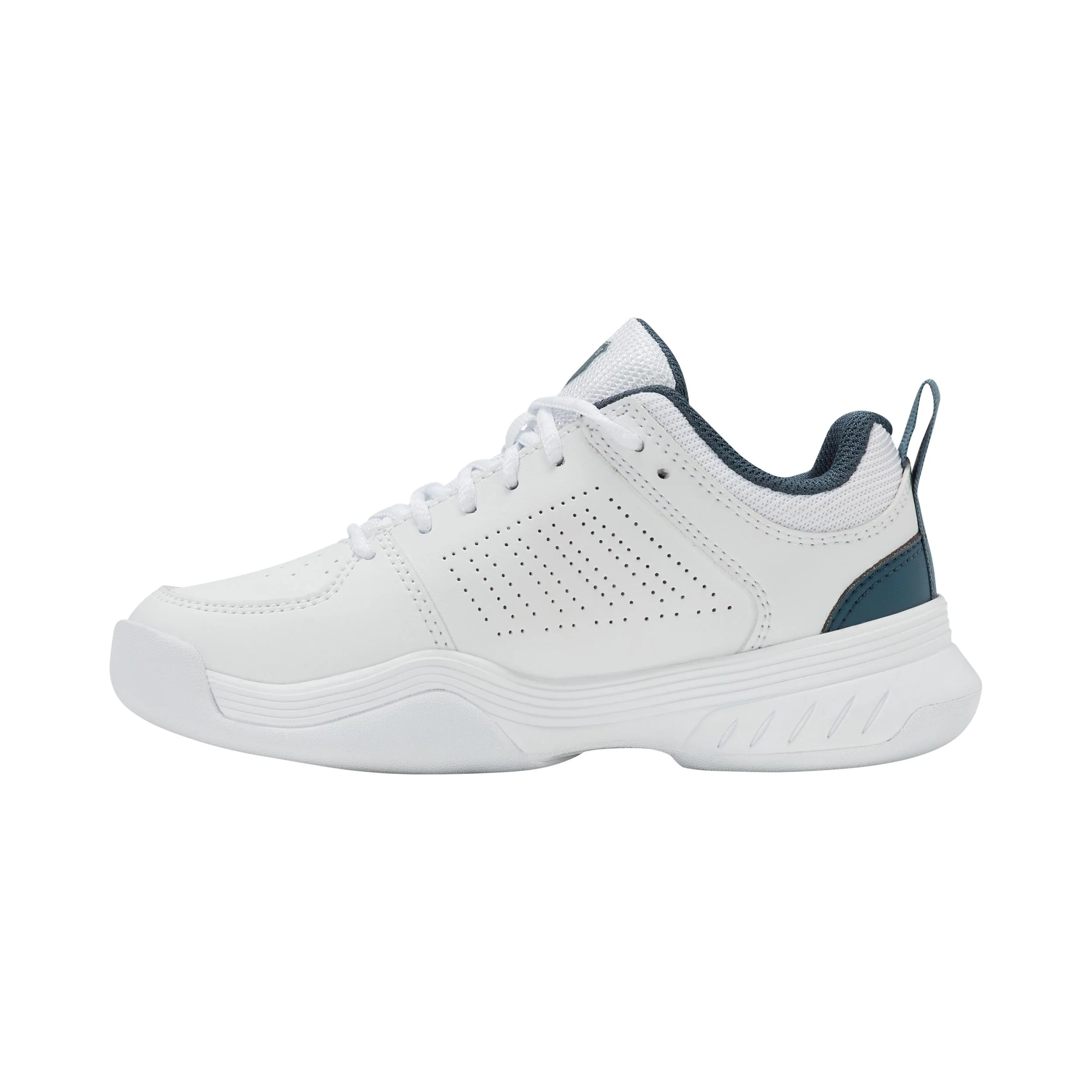 Court Express 2 Teppichschuh Kinder-Weiß,Petrol - Image 2