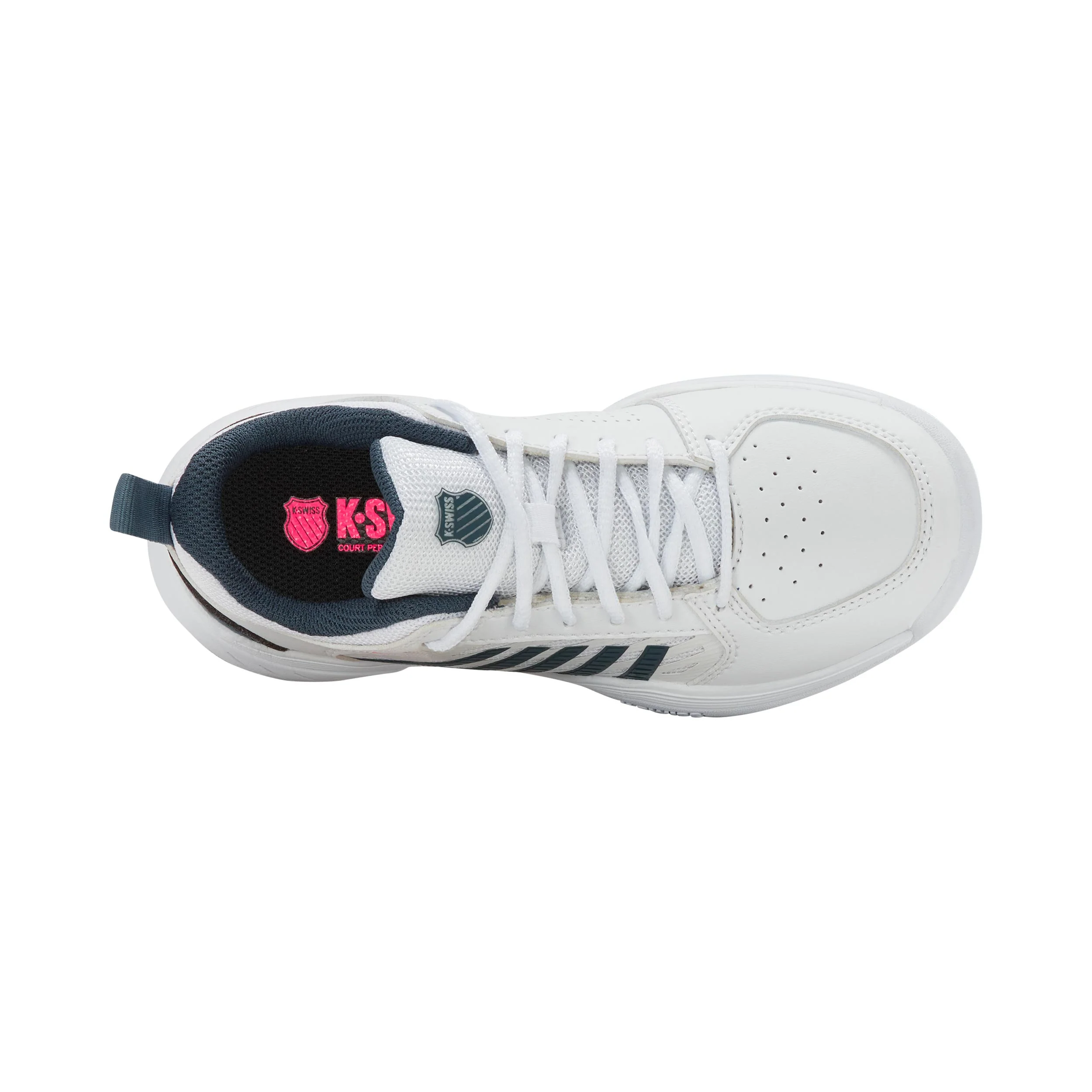 Court Express 2 Teppichschuh Kinder-Weiß,Petrol - Image 3