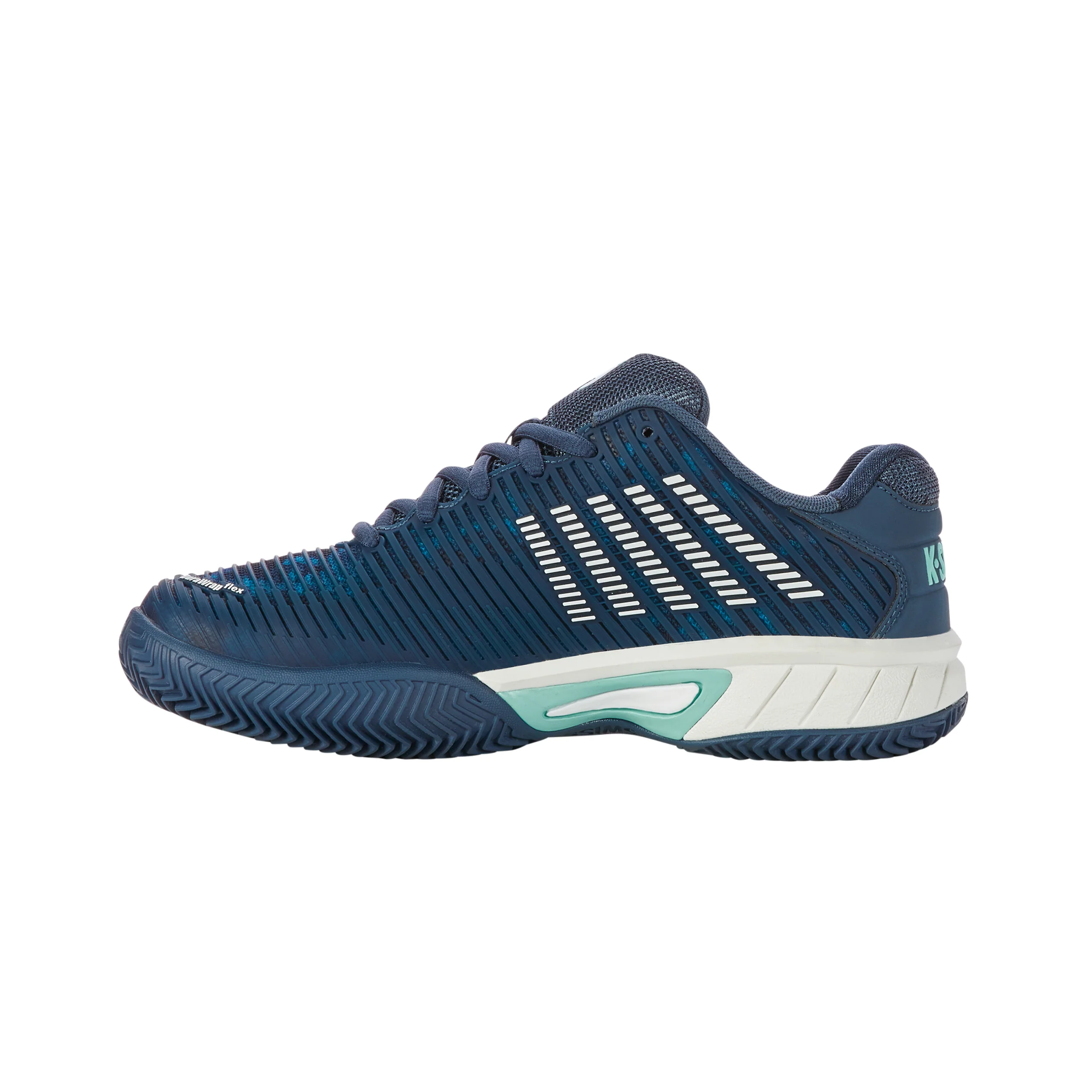 Hypercourt Express 2 Sandplatzschuh Kinder-Petrol,Weiß - Image 2
