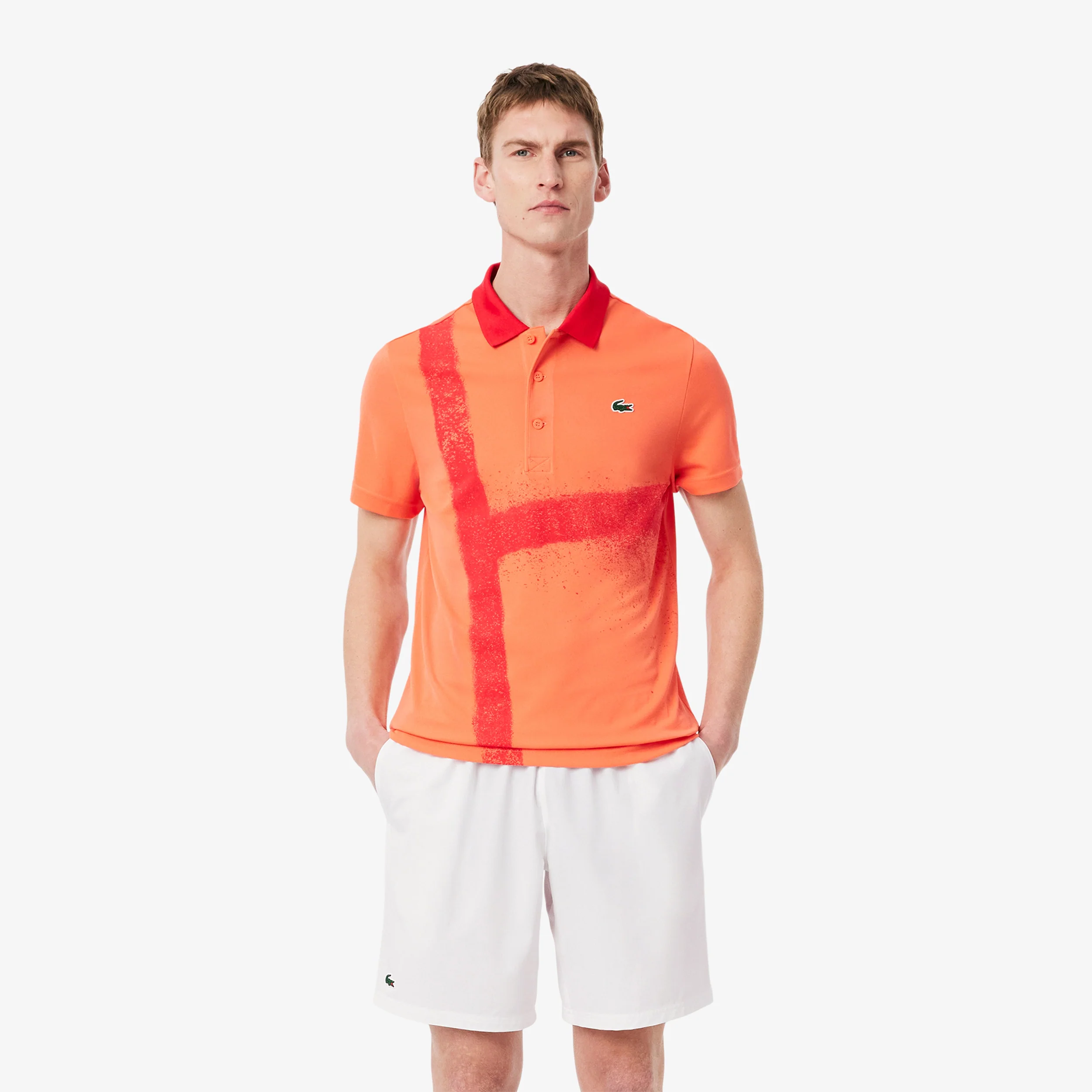 Djokovic Shorts Herren - weiß, orange - Image 5