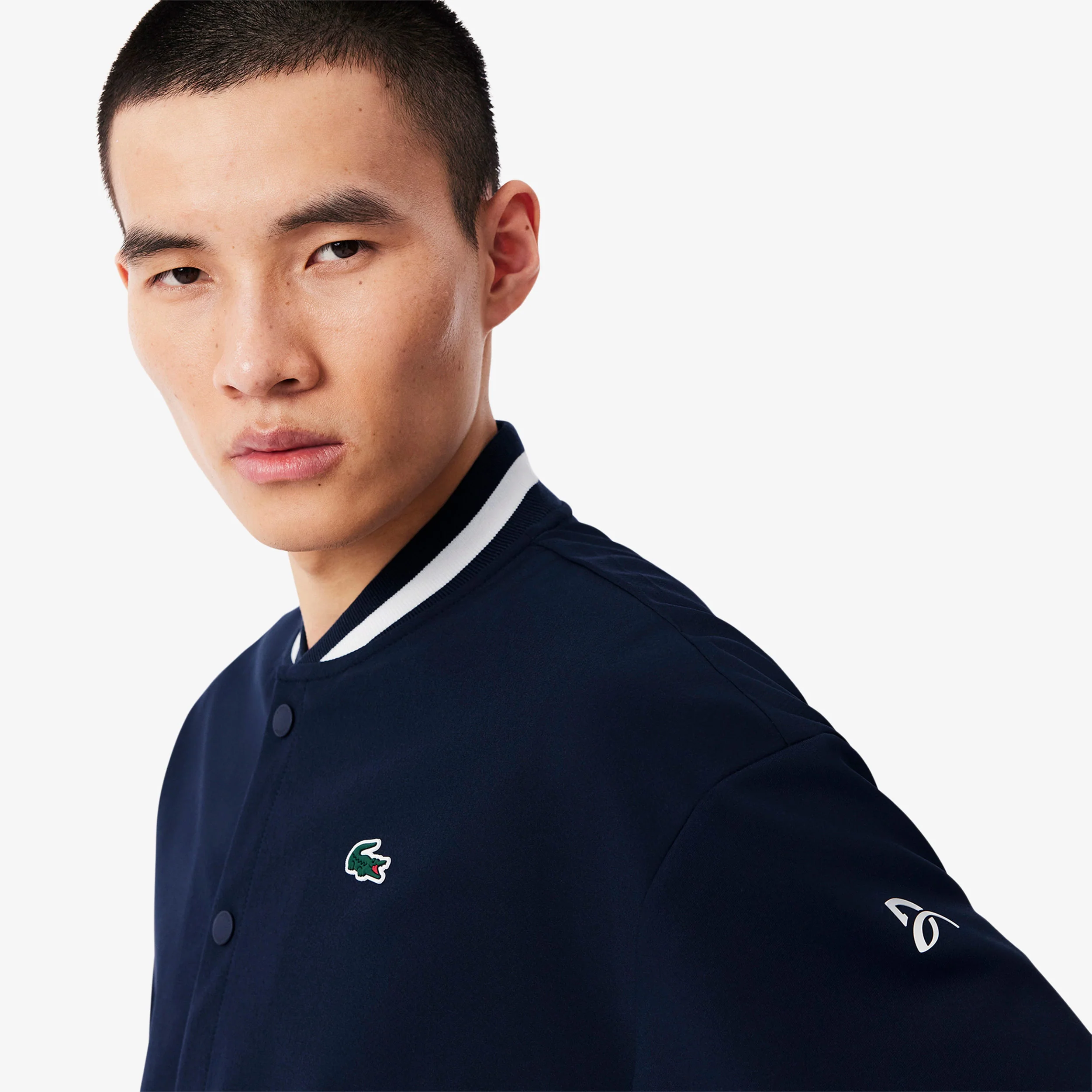 Djokovic Trainingsjacke Herren-Dunkelblau,Weiß - Image 3
