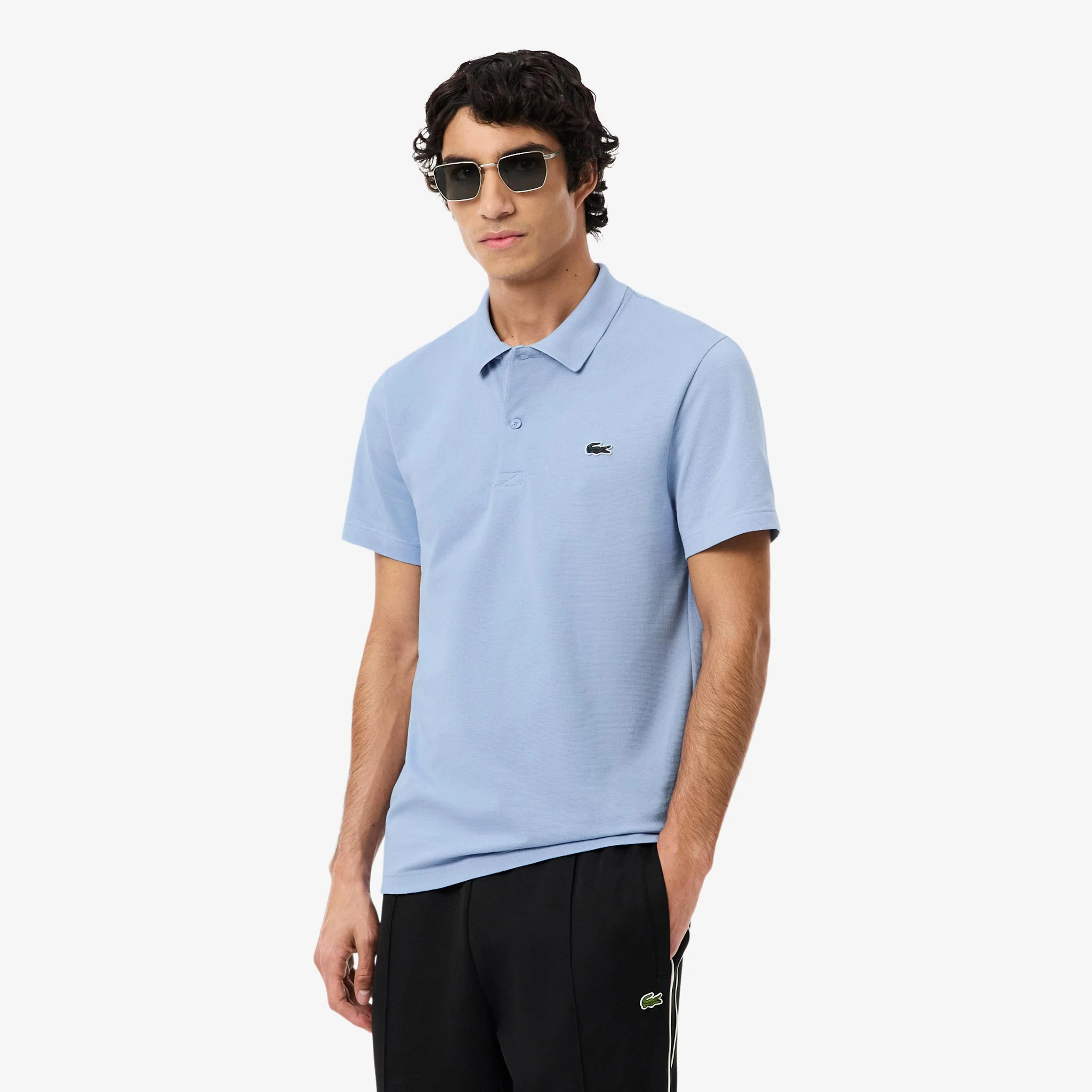 Polo Herren - blaugrau, weiß