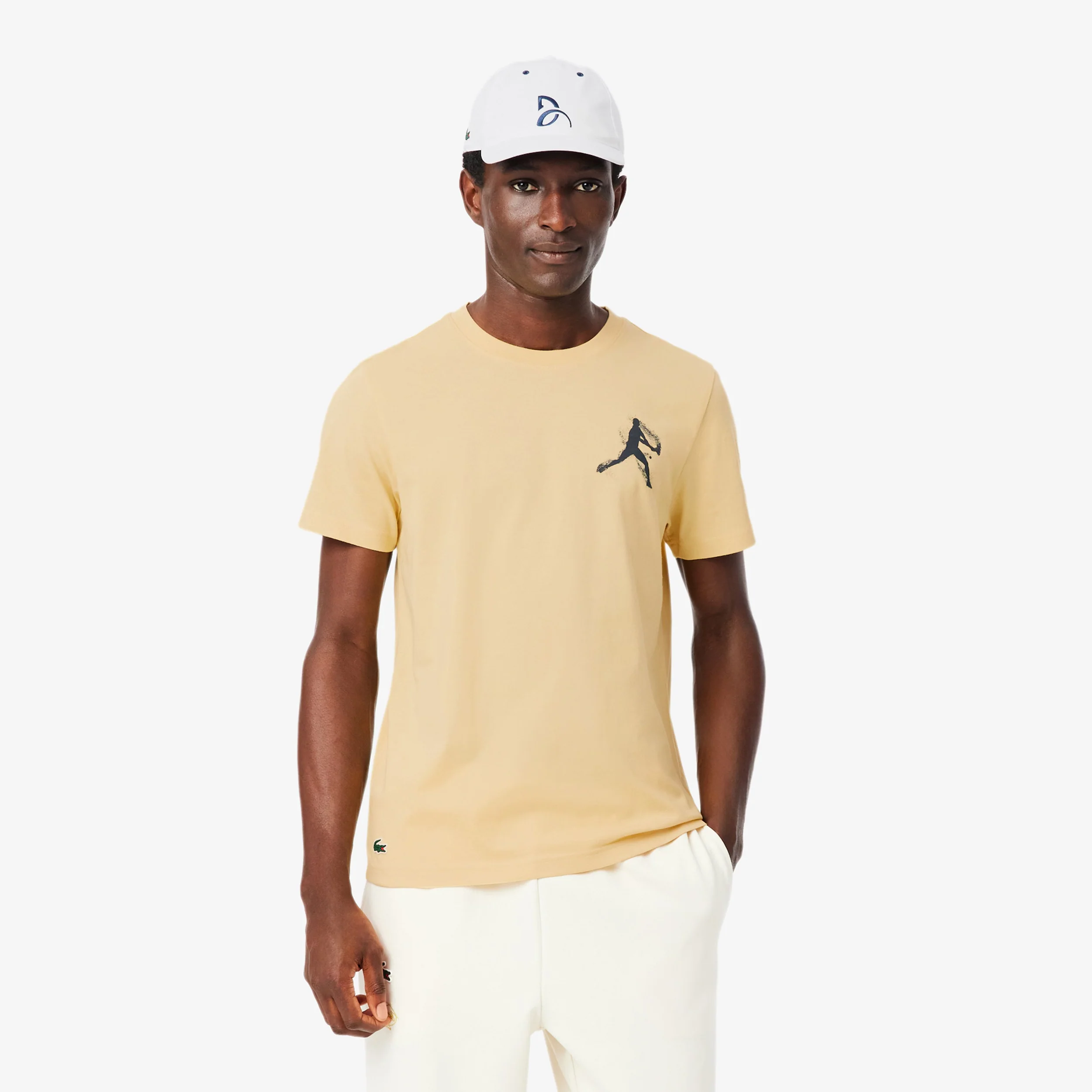 T-Shirt & Cap Herren - beige, weiß