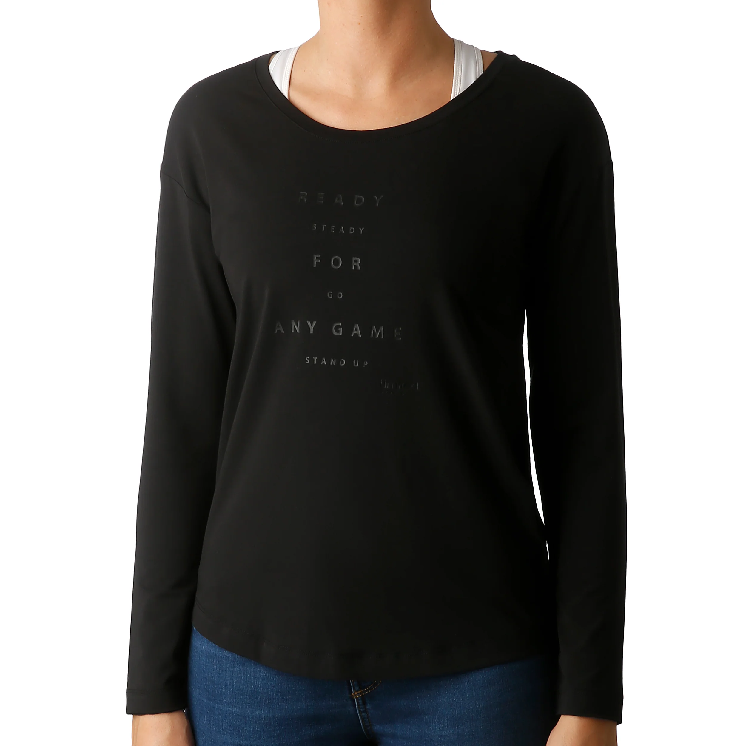 Laura Longsleeve Damen - schwarz, silber - Image 2