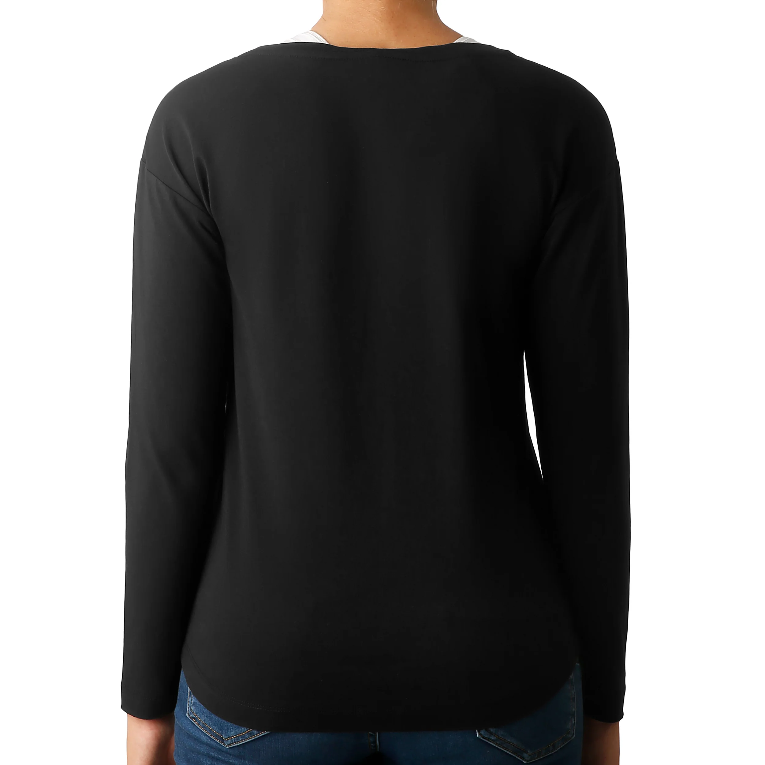 Laura Longsleeve Damen - schwarz, silber - Image 4
