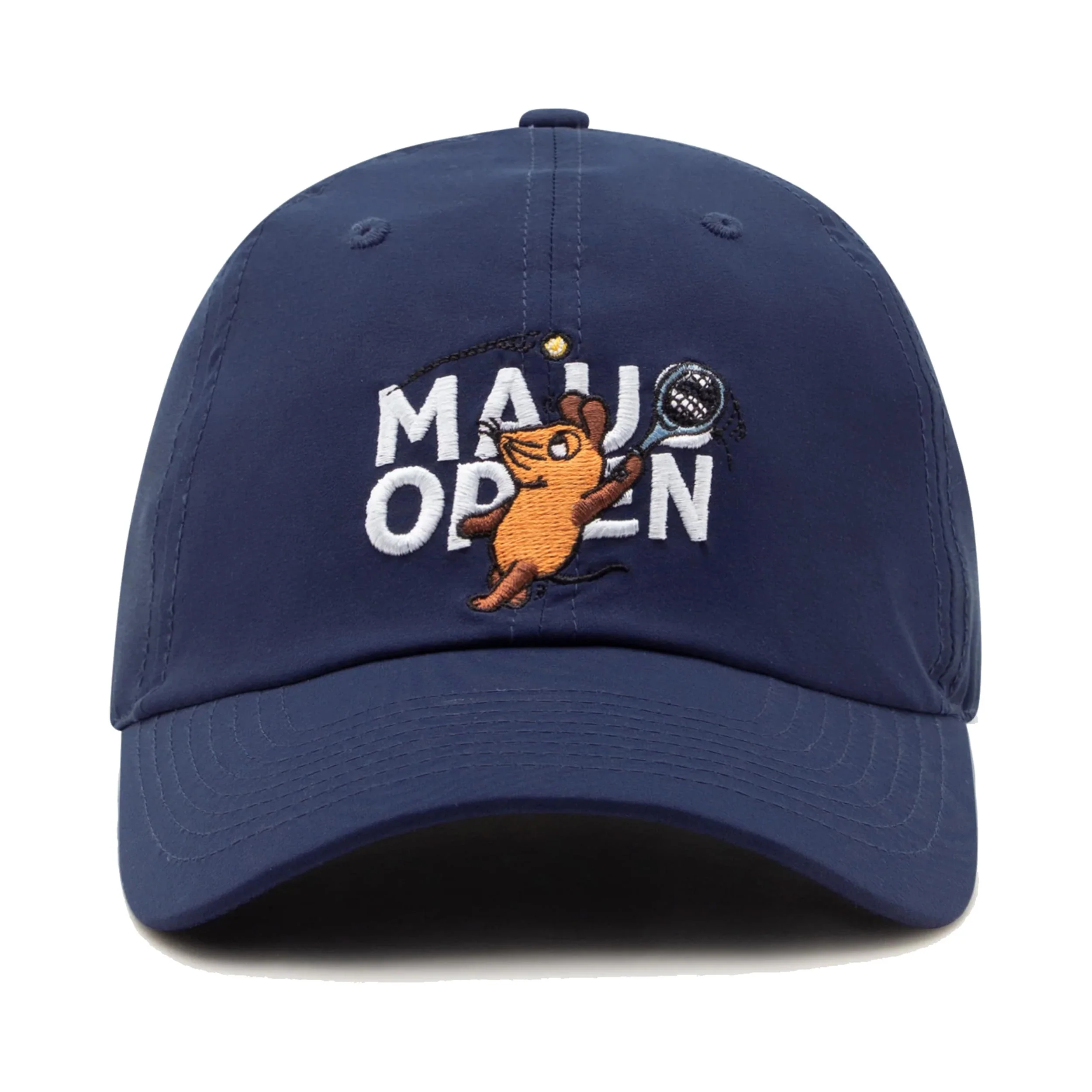 Maus Open – '09 Polo Cap Unisex - dunkelblau, weiß - Image 2