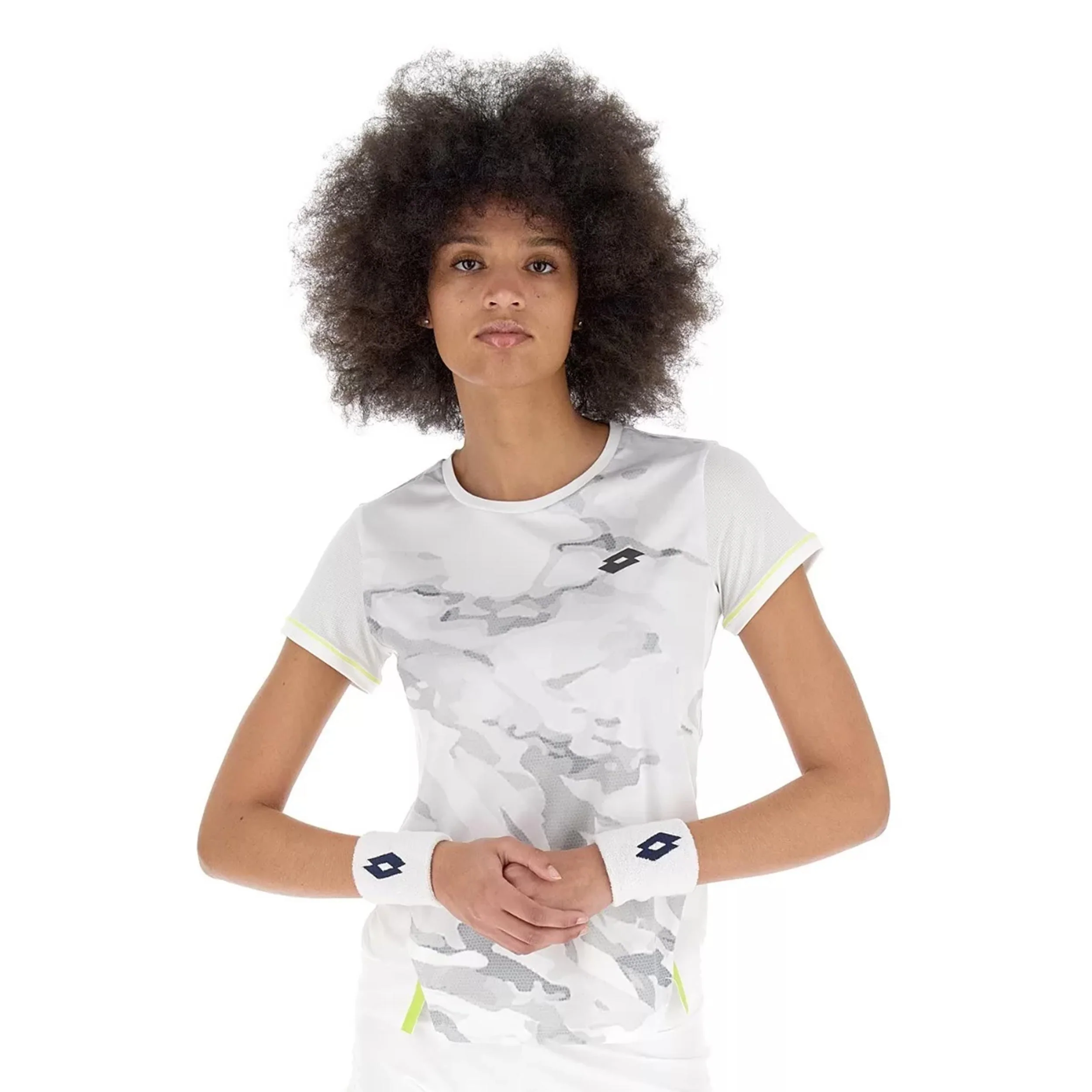 Tech T-Shirt Damen-Weiß,Grau - Image 6