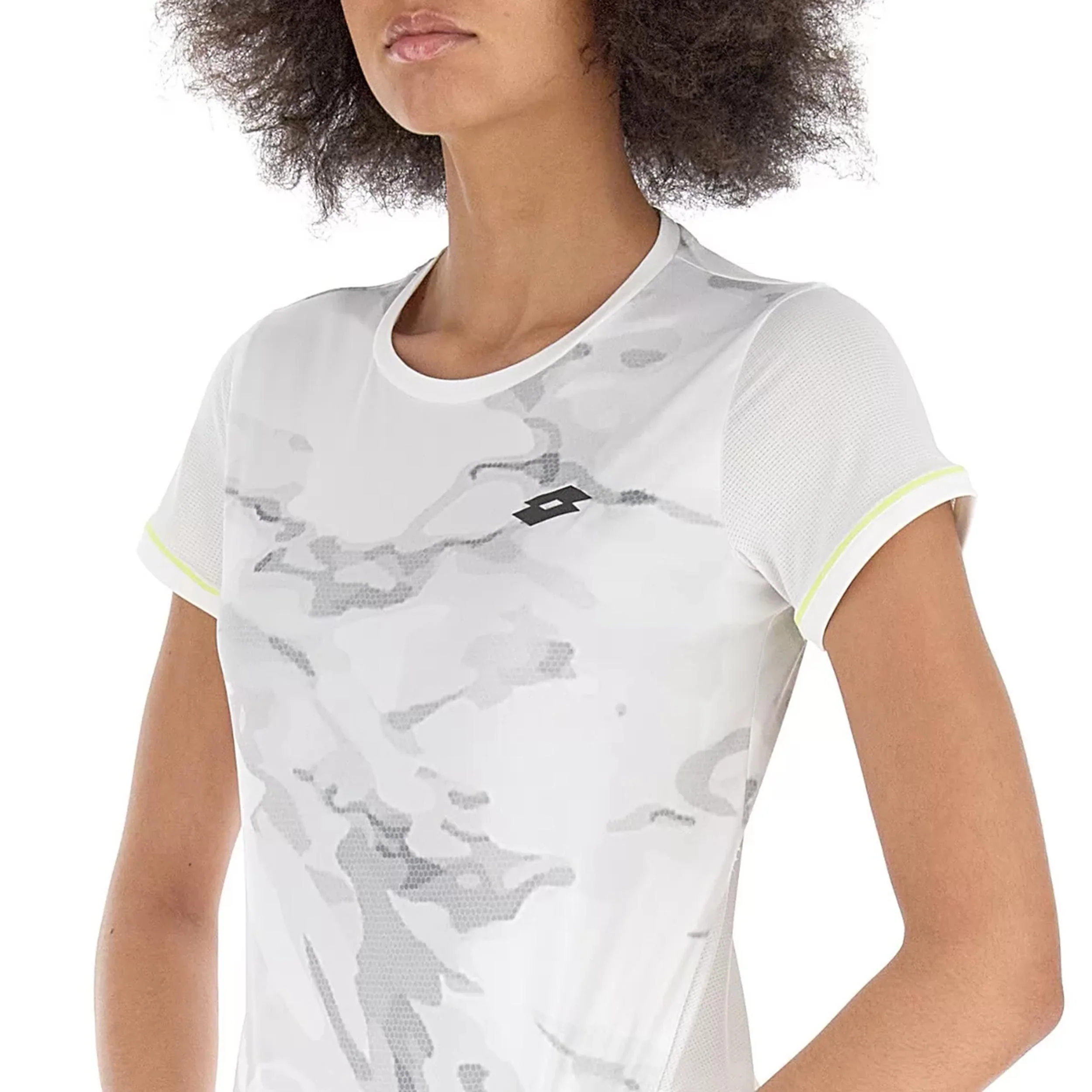Tech T-Shirt Damen-Weiß,Grau - Image 8