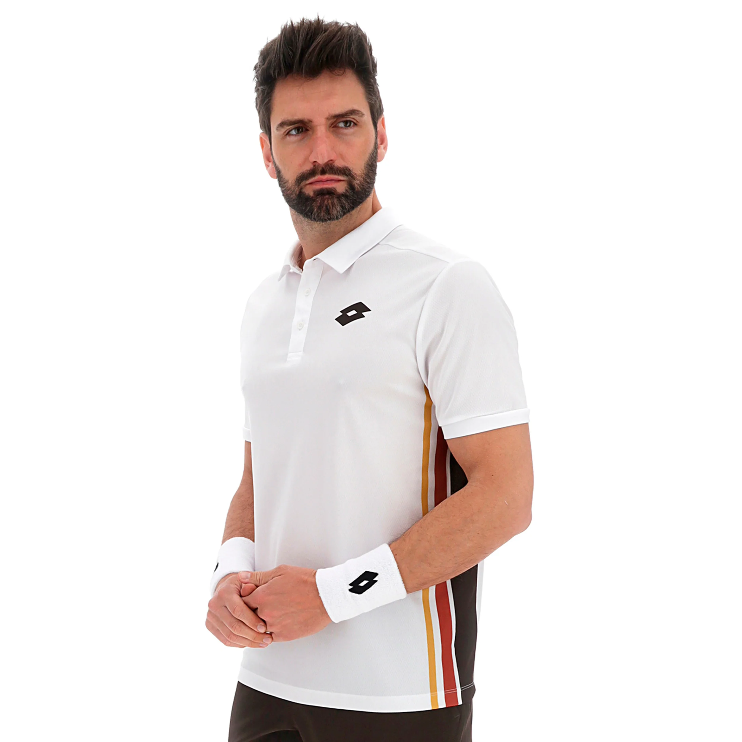 Tech VI Polo Herren - weiß, braun - Image 6