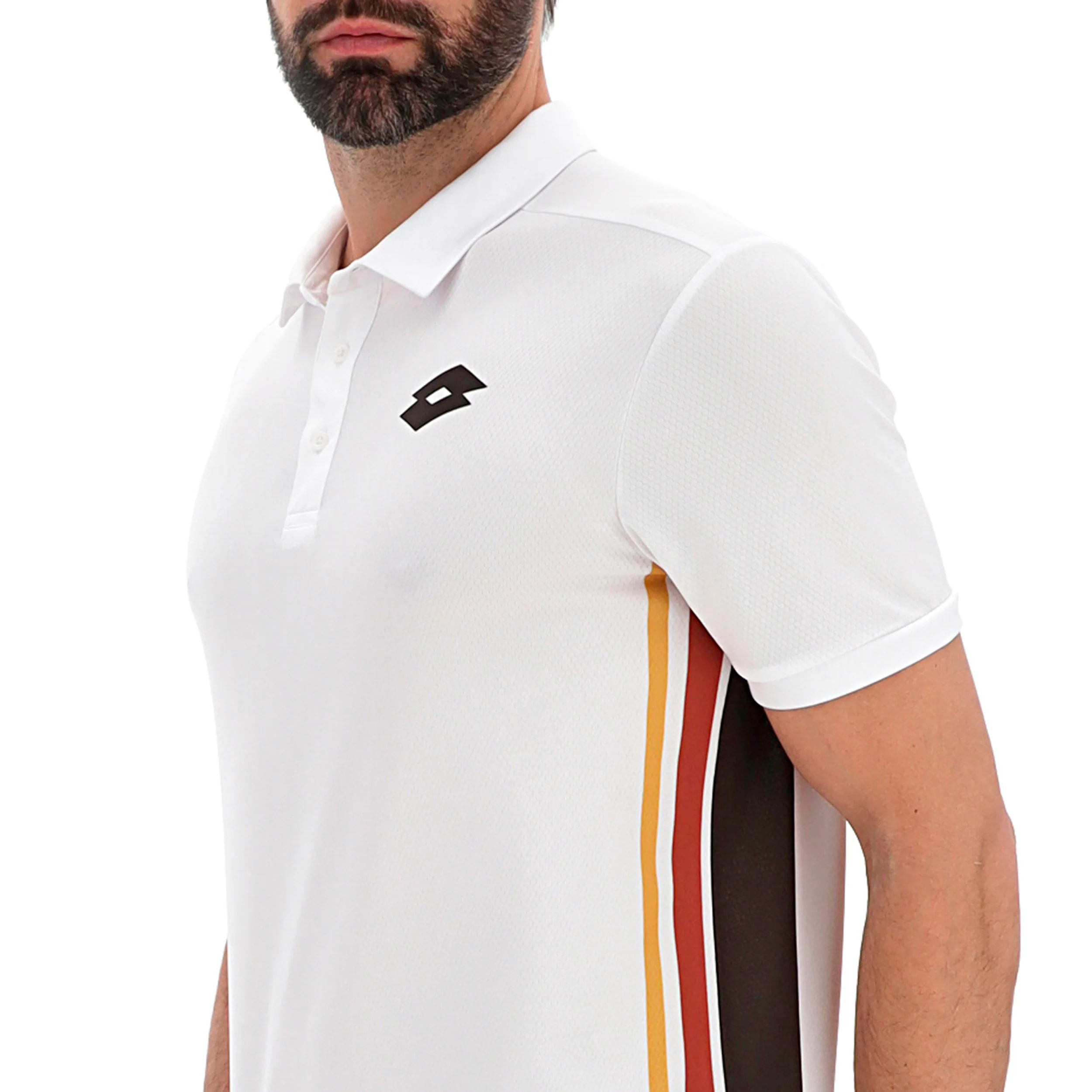 Tech VI Polo Herren - weiß, braun - Image 8