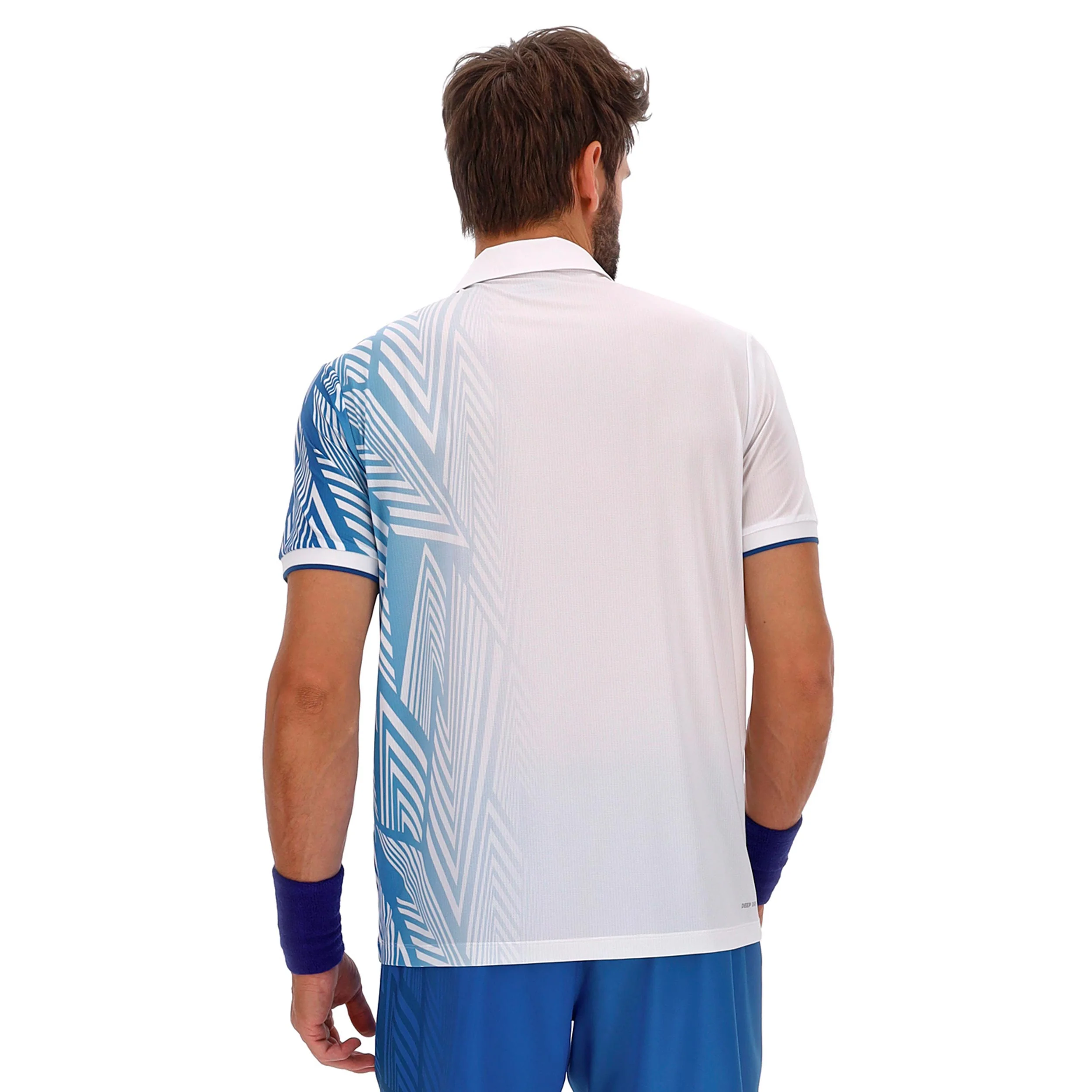 Tech VI Polo Herren - weiß, hellblau - Image 2