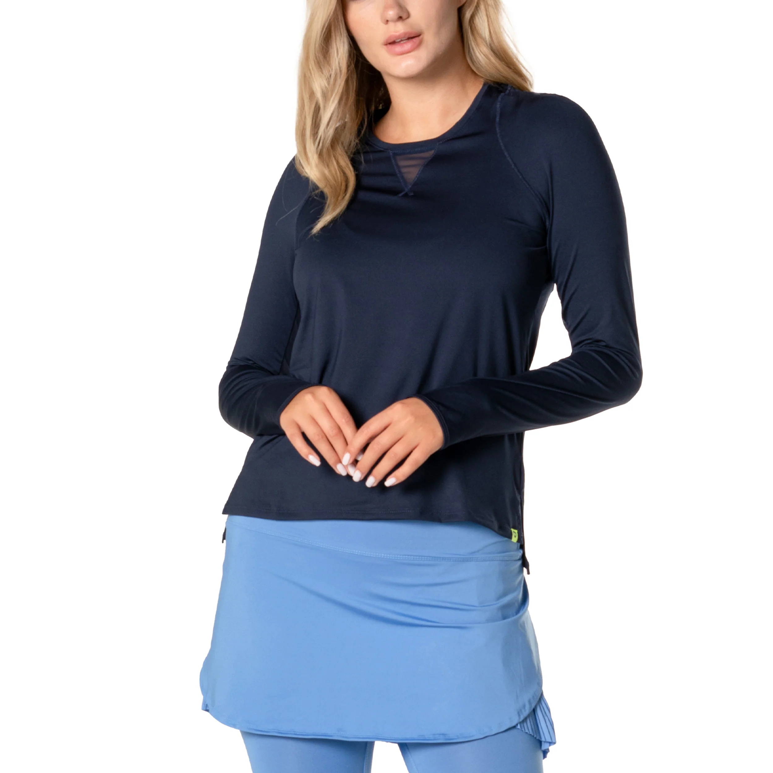 High Low Breezy Longsleeve Damen - dunkelblau, - Image 5