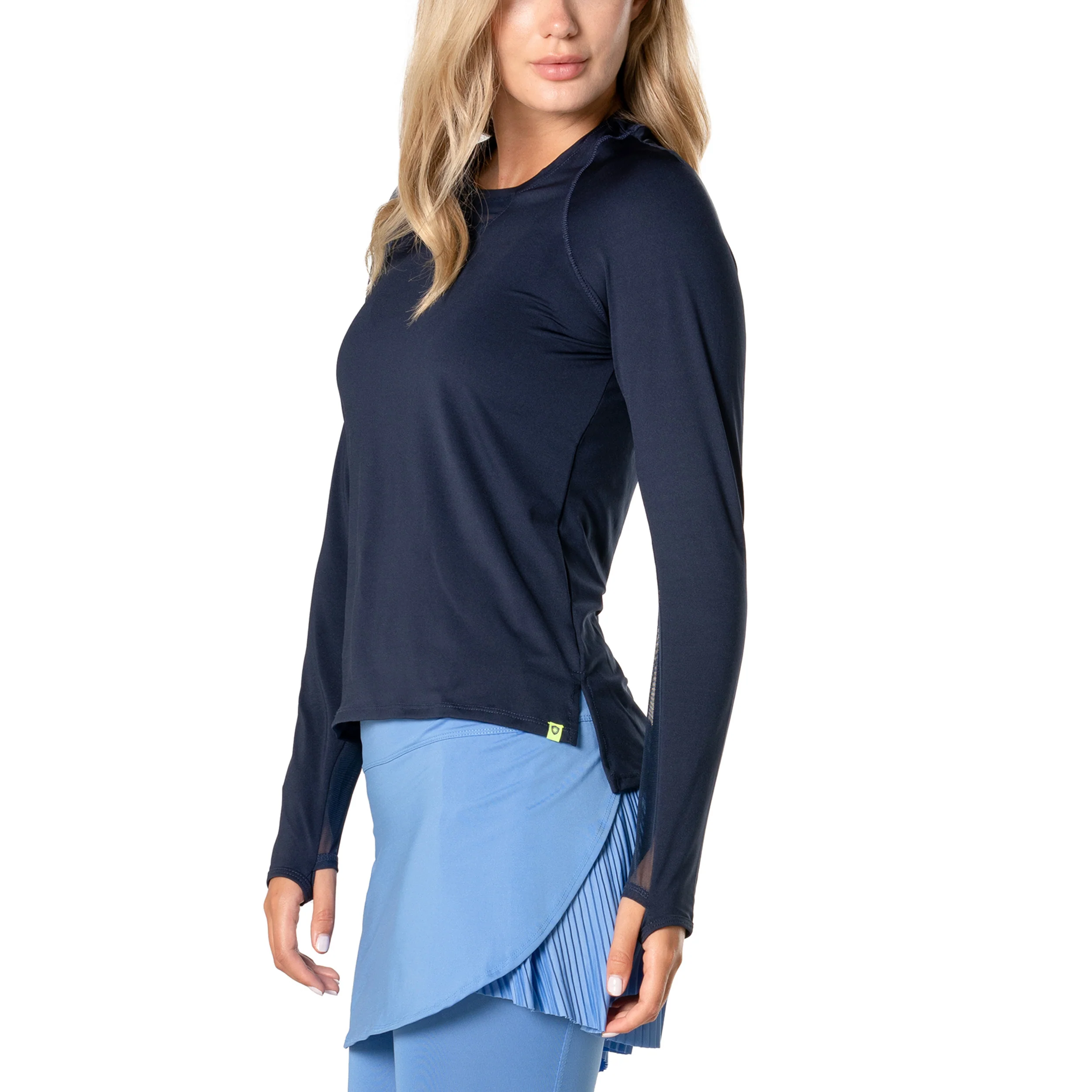 High Low Breezy Longsleeve Damen - dunkelblau, - Image 7