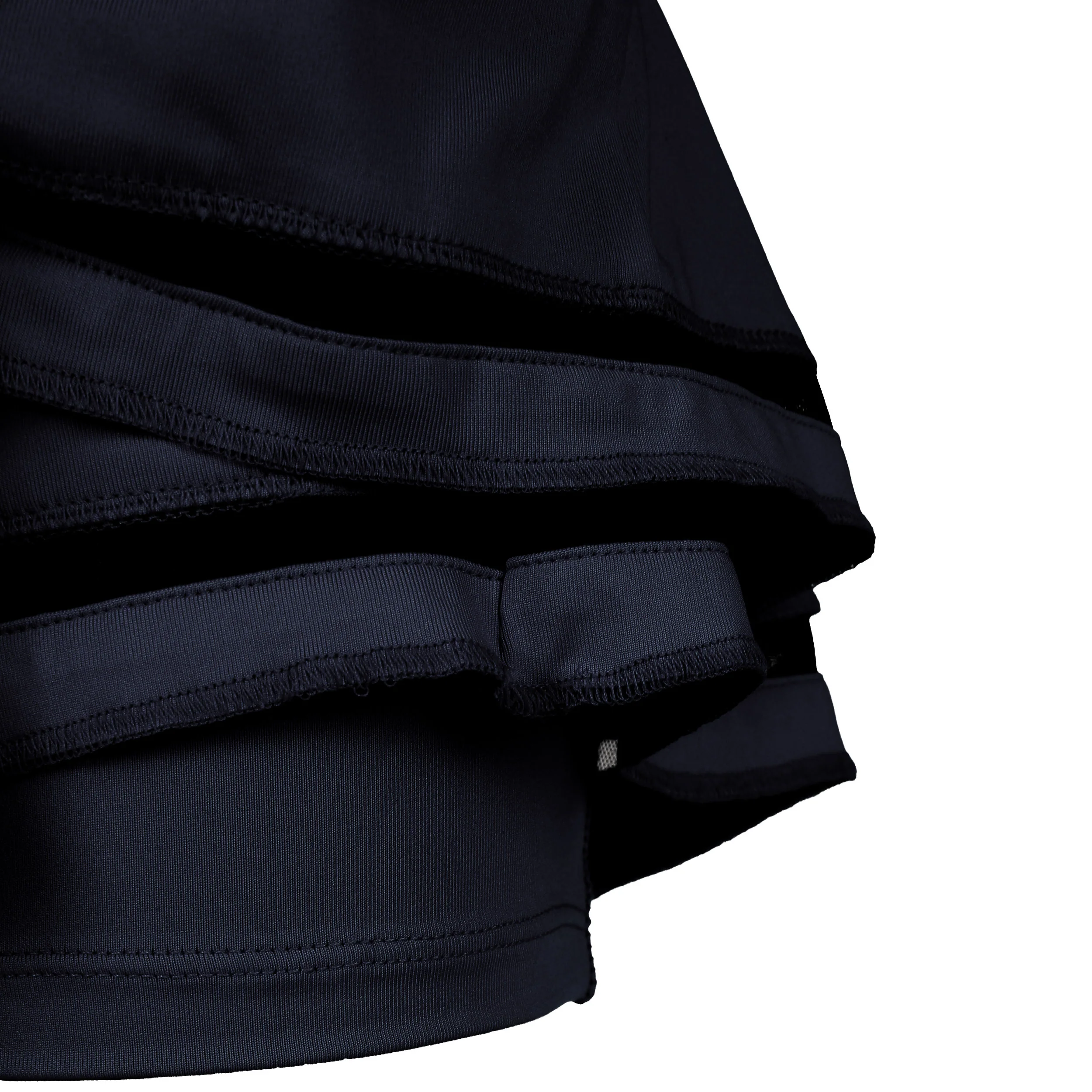 Long Pleat Tier Rock Damen-Schwarz,Blau - Image 3