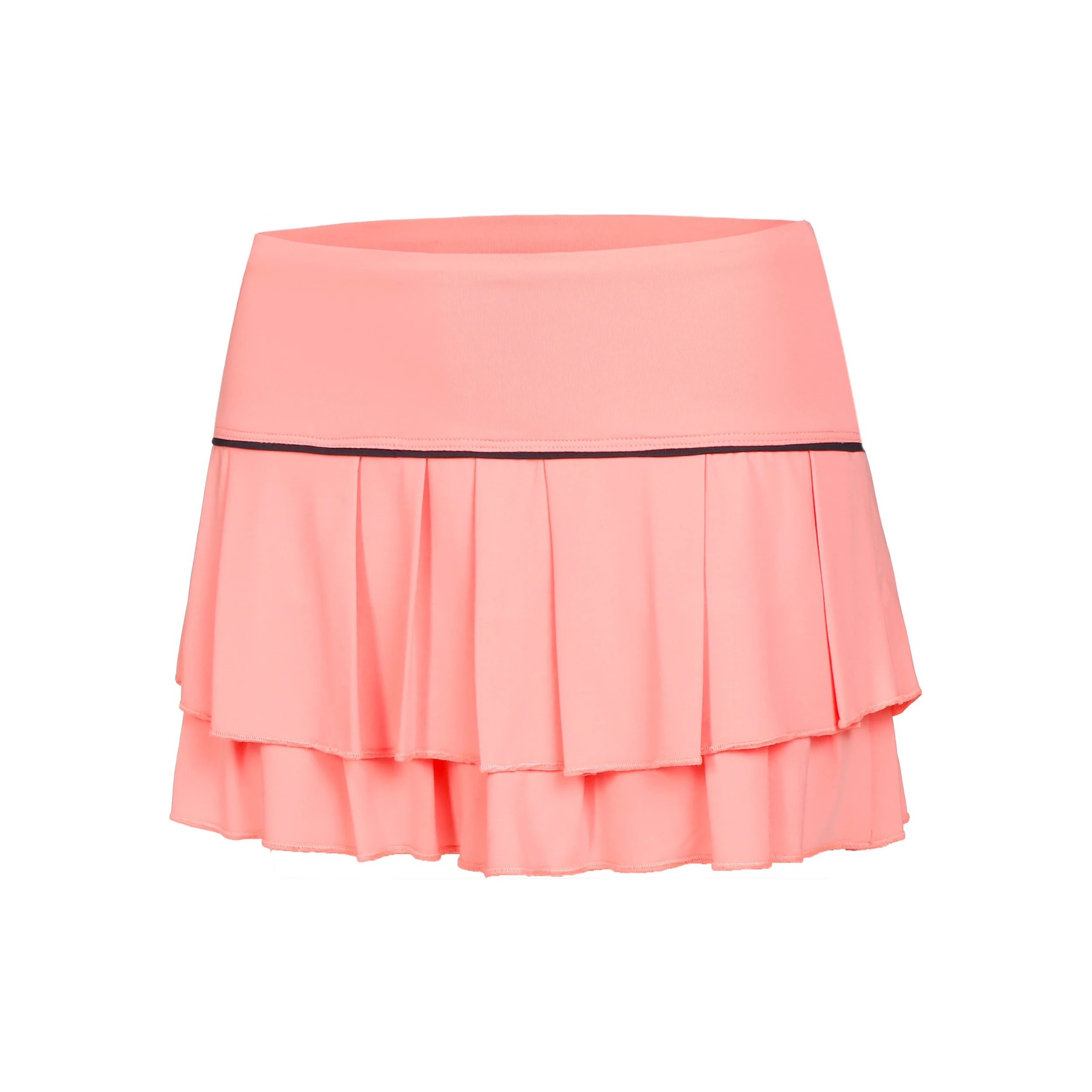 Pleat Tier With Piping Rock Damen-Apricot,Schwarz