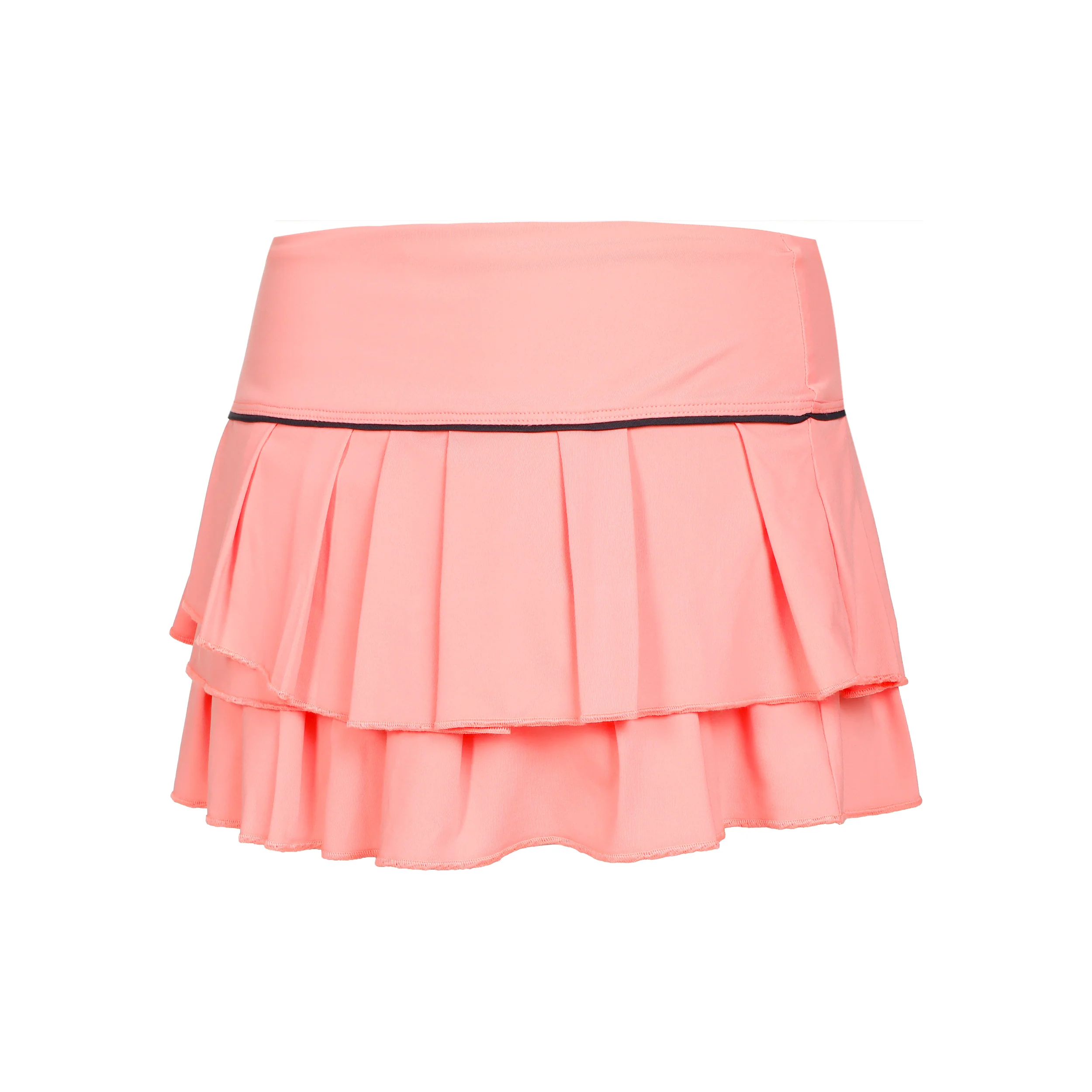 Pleat Tier With Piping Rock Damen-Apricot,Schwarz - Image 2
