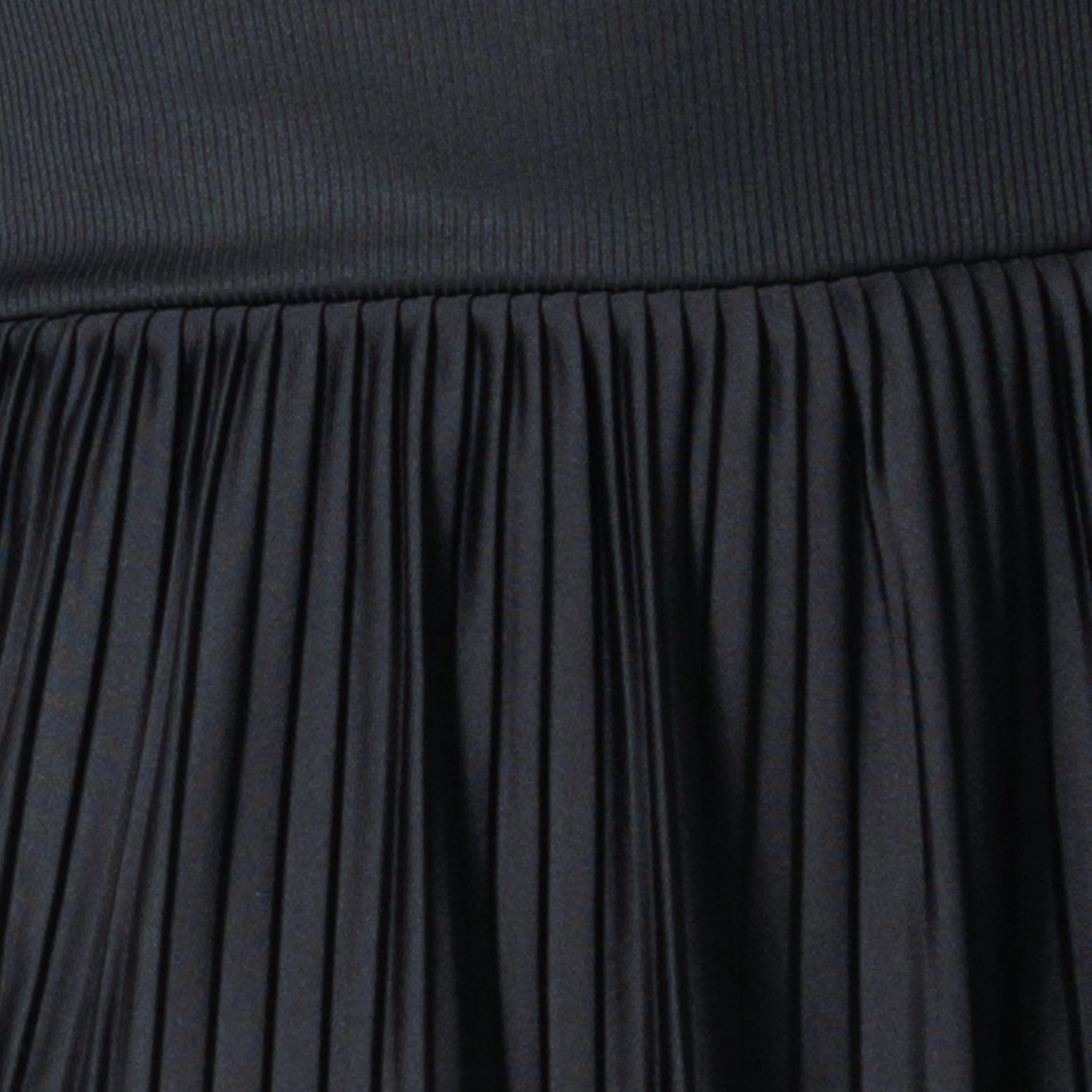 Racer Rib Pleated Rock Damen-Schwarz - Image 5