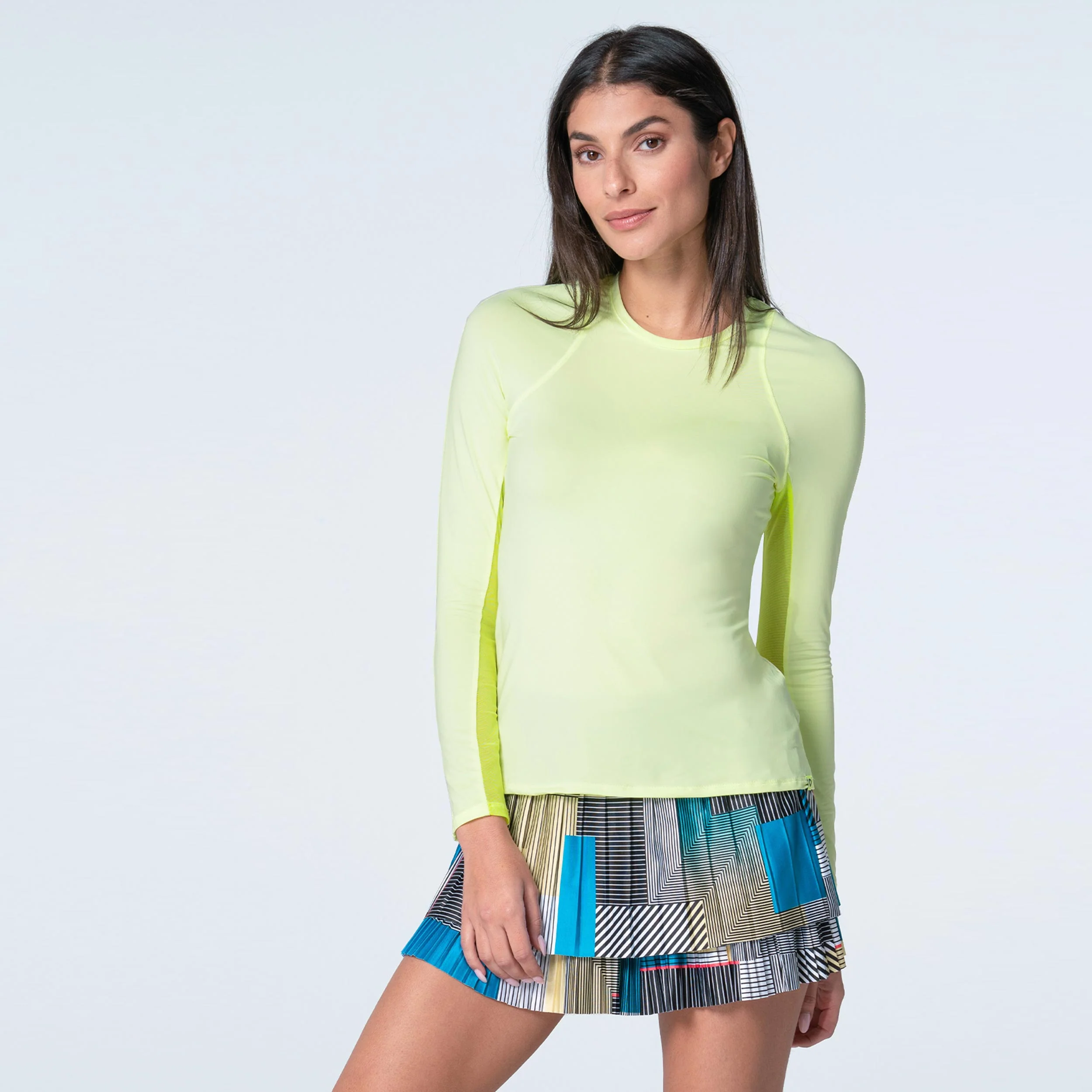 Stripe It Up Pleated Rock Damen-Schwarz,Mehrfarbig - Image 6