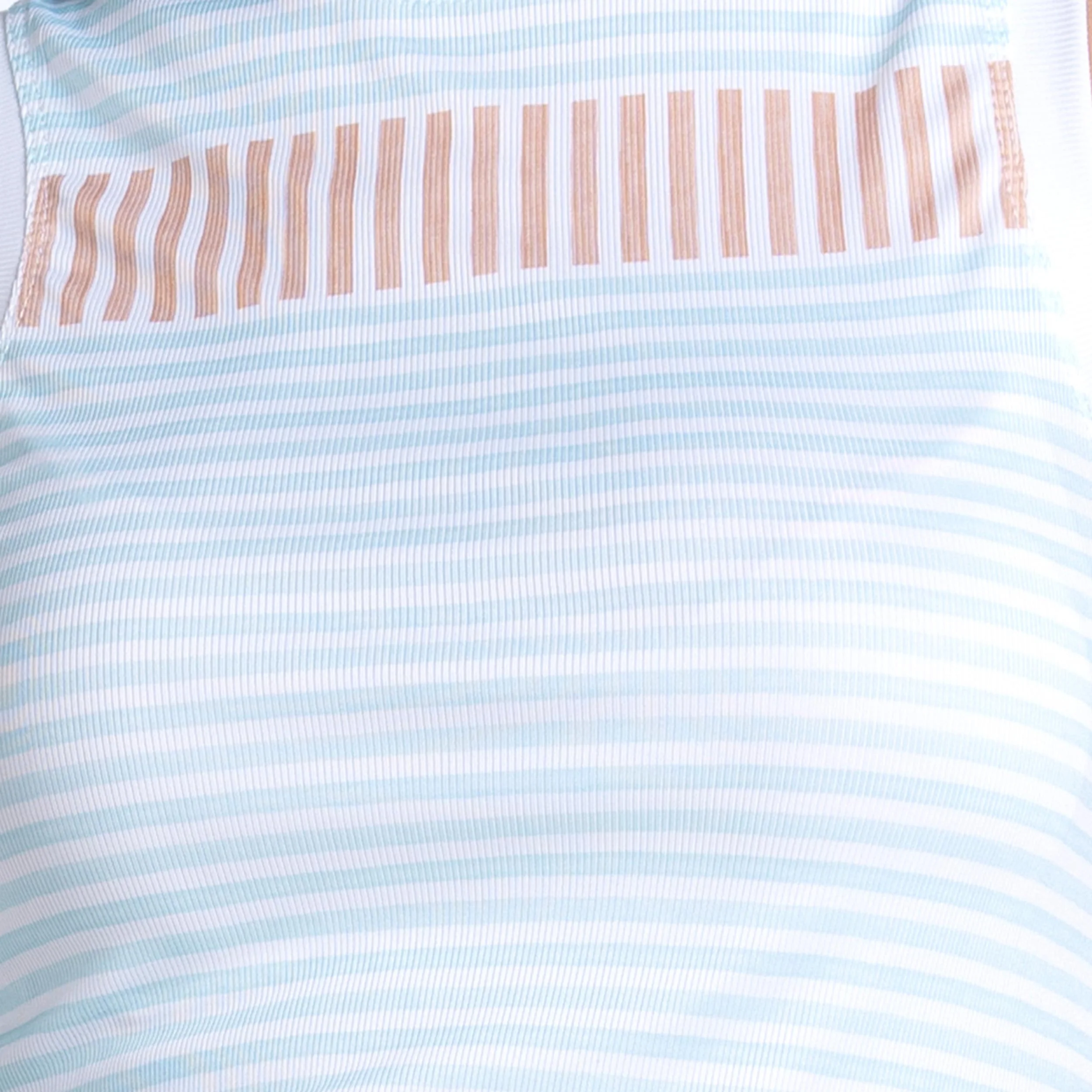 Weave Stripe Muscle Tank-Top Damen - hellblau, apricot - Image 4