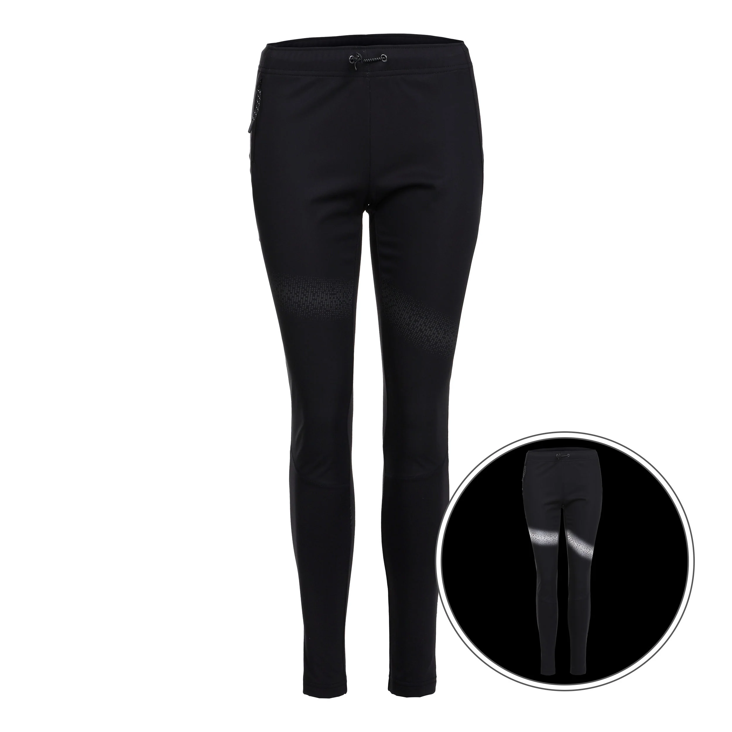 Reflex-Tex Lauftight Damen-Schwarz
