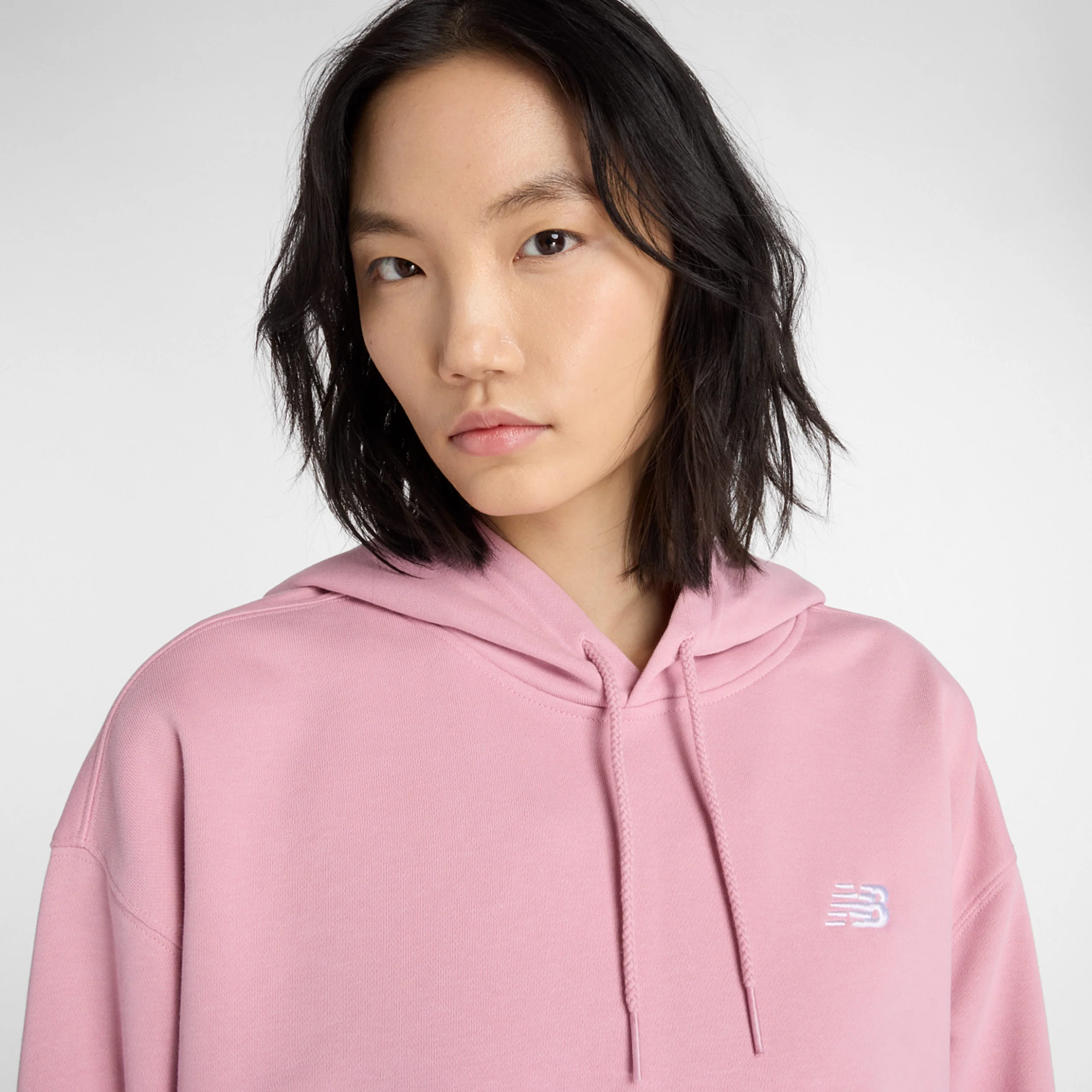 Essentials French Terry Hoody Damen-Rosa - Image 4