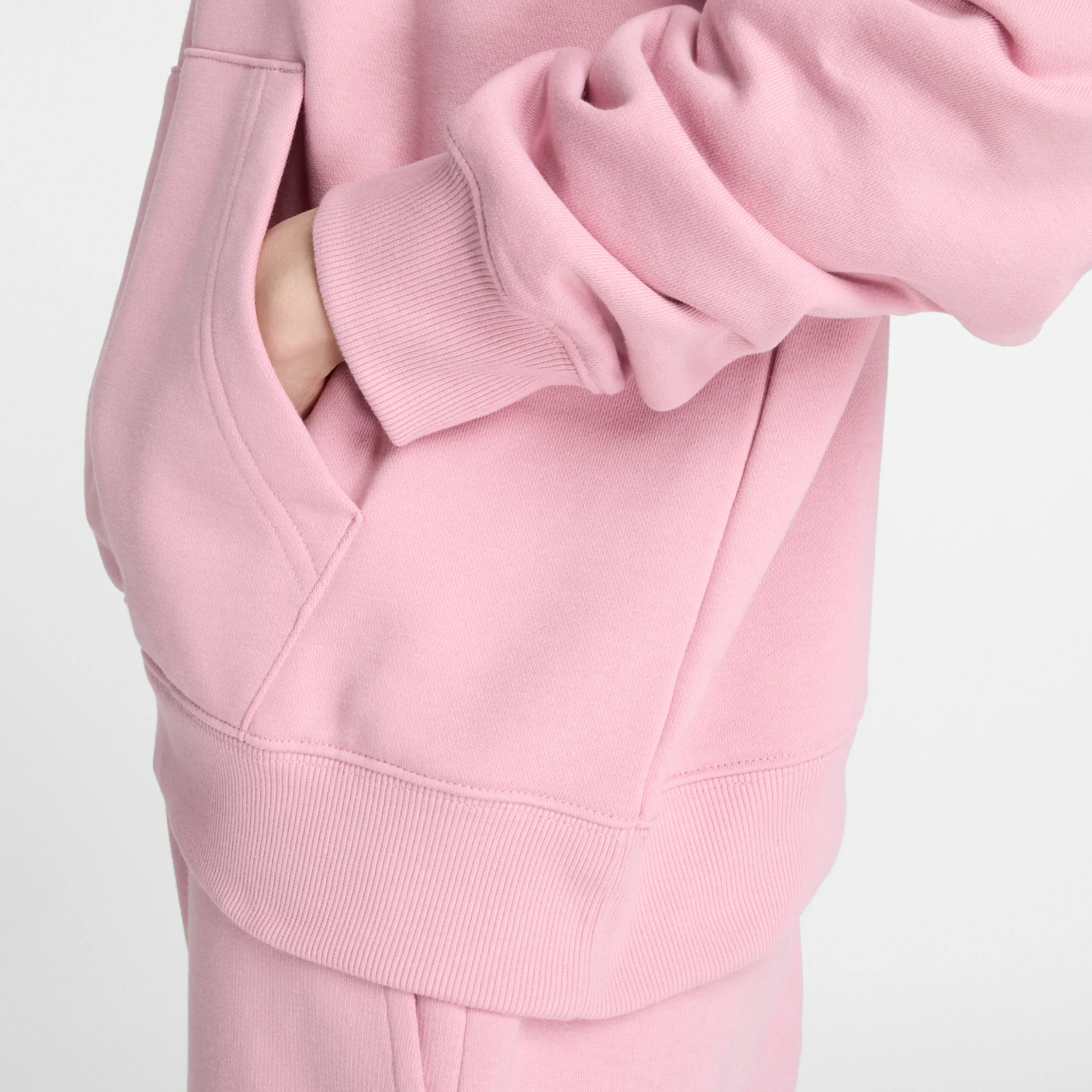 Essentials French Terry Hoody Damen-Rosa - Image 5