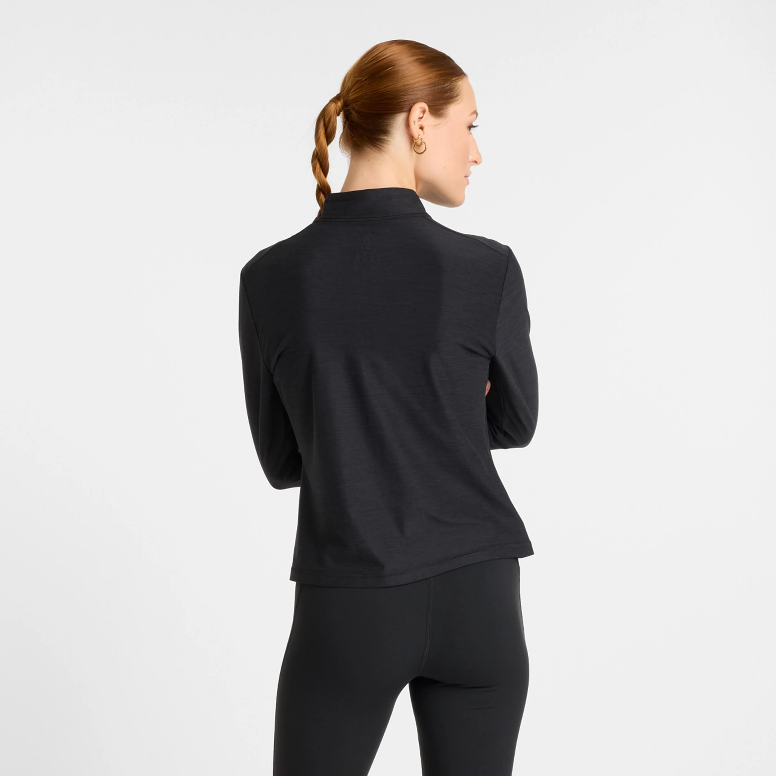 Space Dye Full Zip Trainingsjacke Damen-Schwarz - Image 2