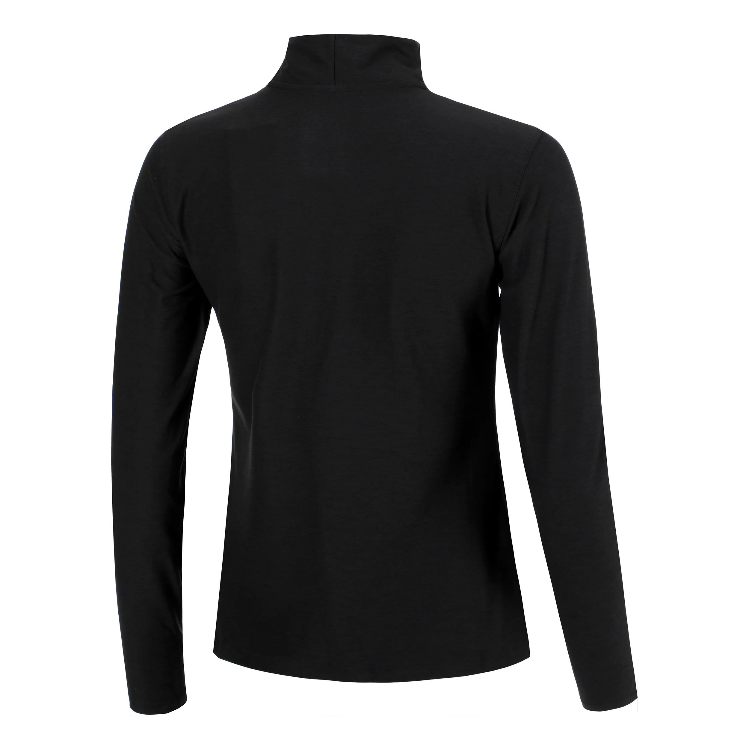 Space Dye Quarter Zip Longsleeve Damen-Schwarz - Image 2