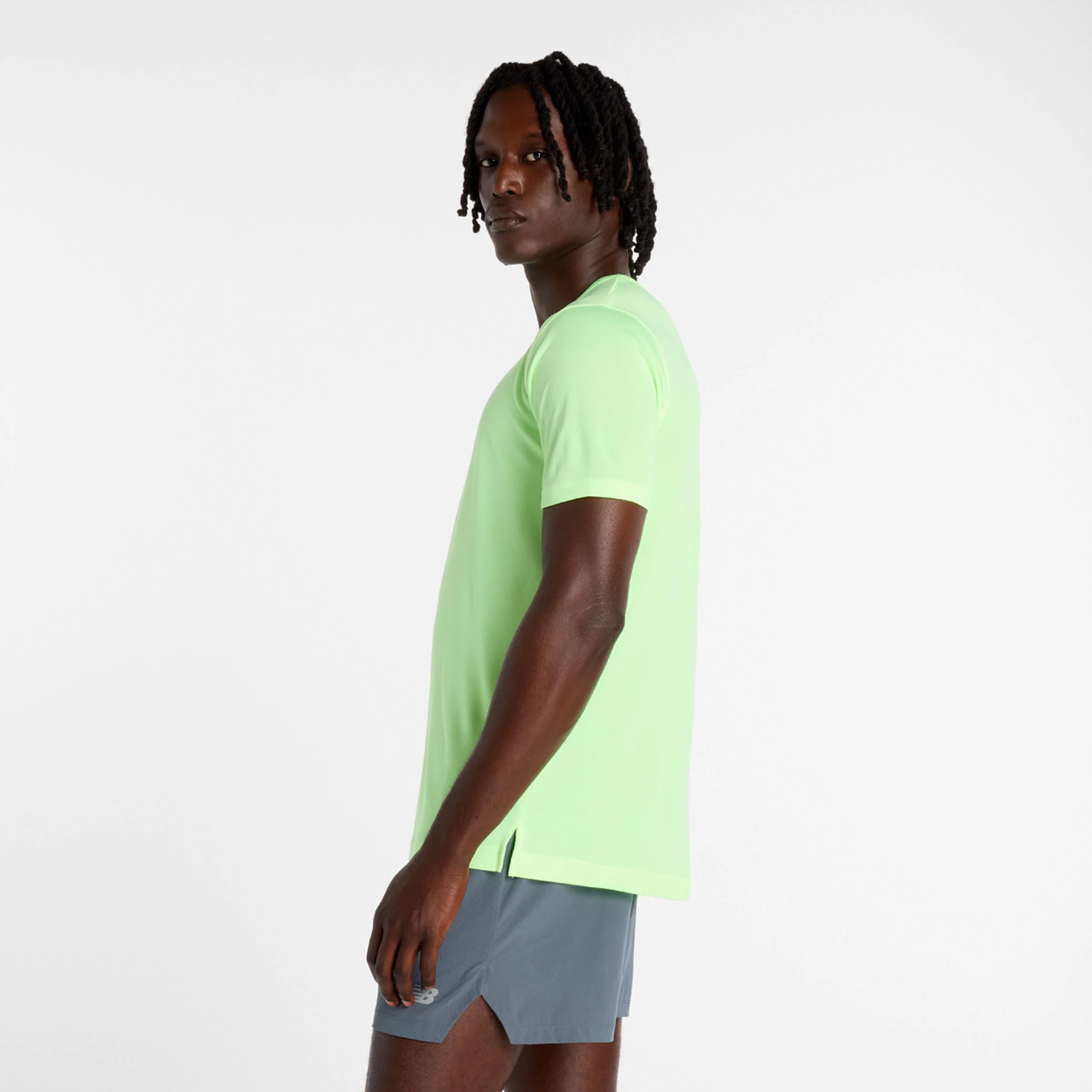 Sport Essentials Utility T-Shirt Herren-limette, weiß - Image 3