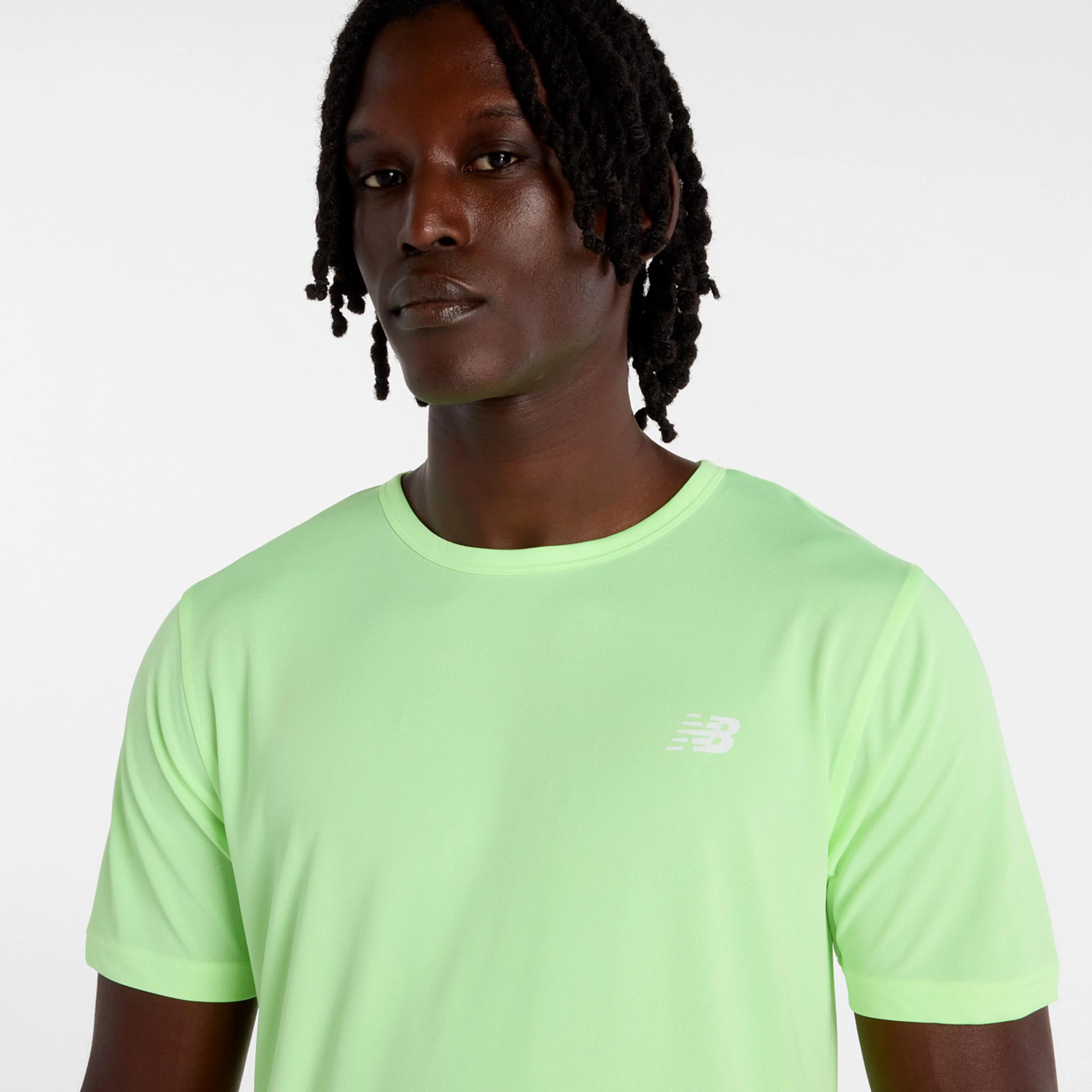 Sport Essentials Utility T-Shirt Herren-limette, weiß - Image 4