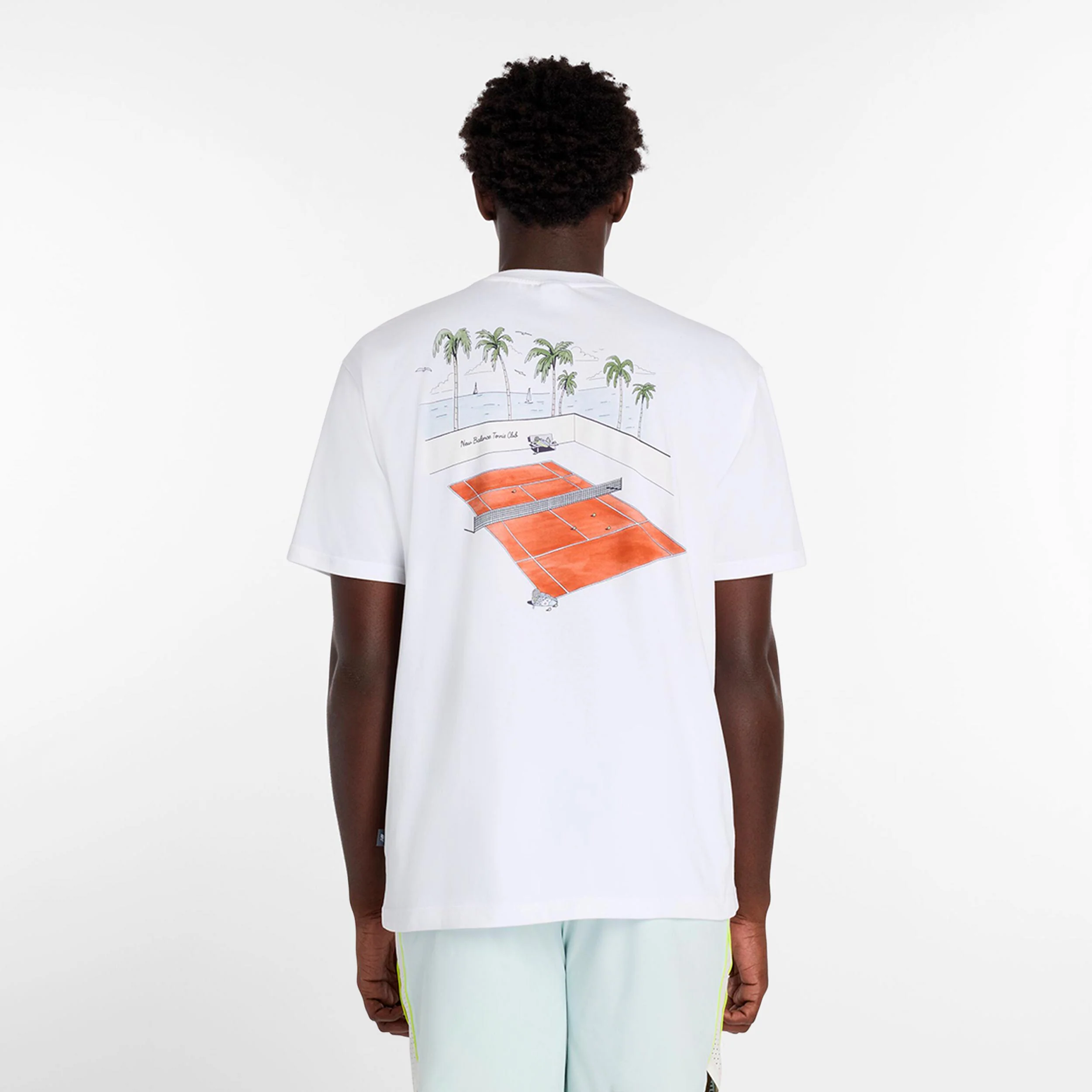 Tennis Graphic T Shirt T-Shirt Herren-weiß, schwarz - Image 2