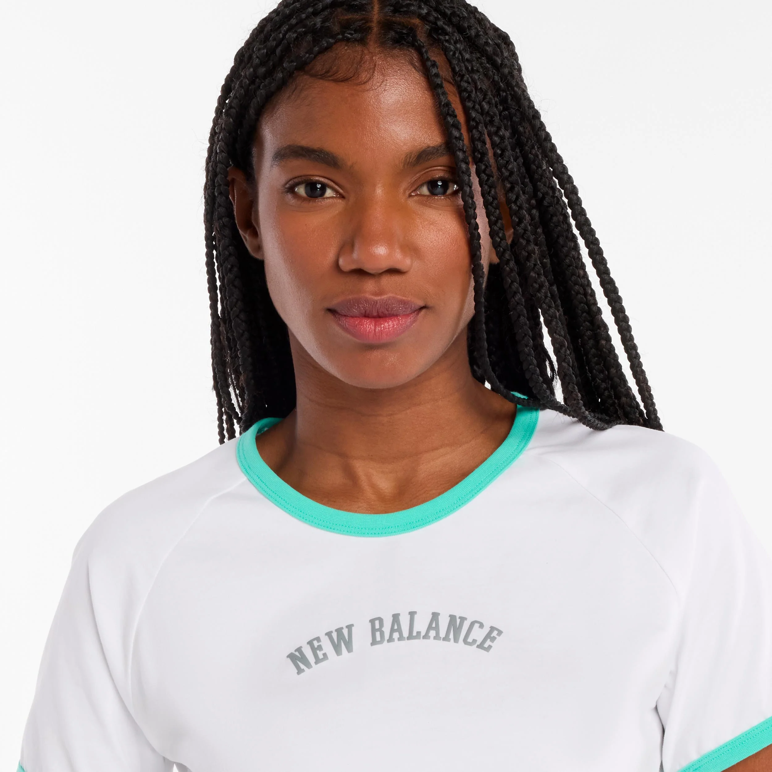 Tennis Practice T-Shirt Damen-weiß, grün - Image 4