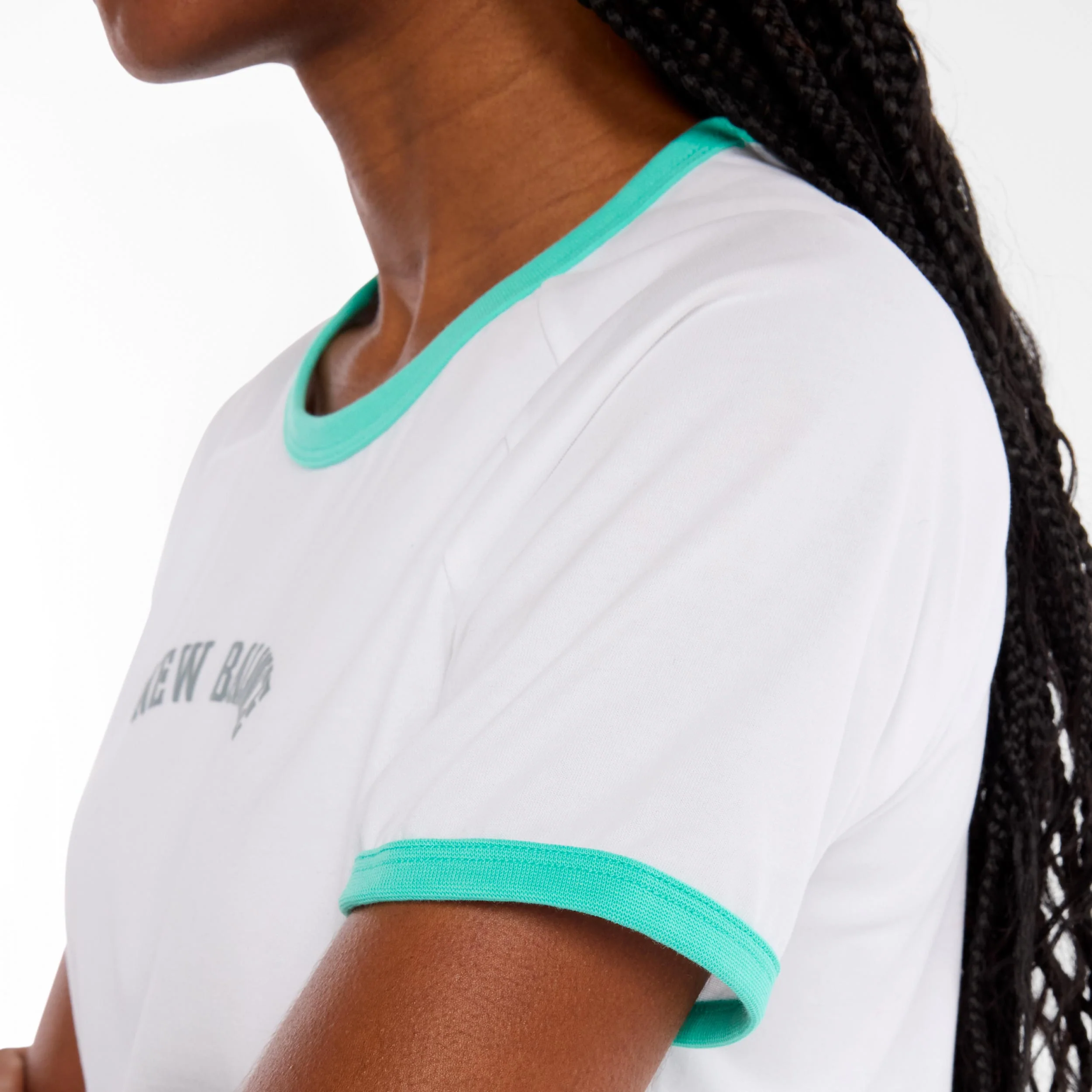 Tennis Practice T-Shirt Damen-weiß, grün - Image 5