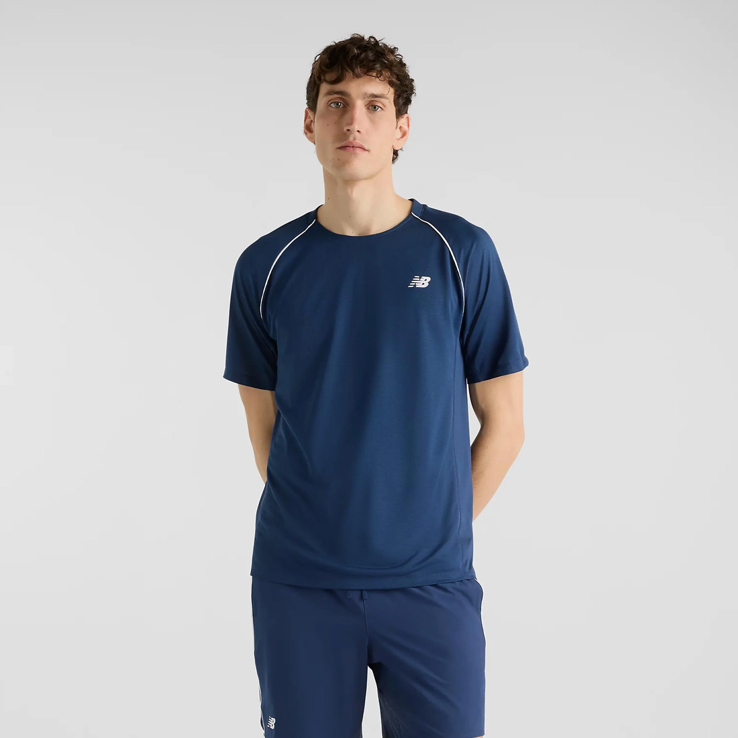 Tournament T-Shirt Herren-dunkelblau, weiß - Image 4