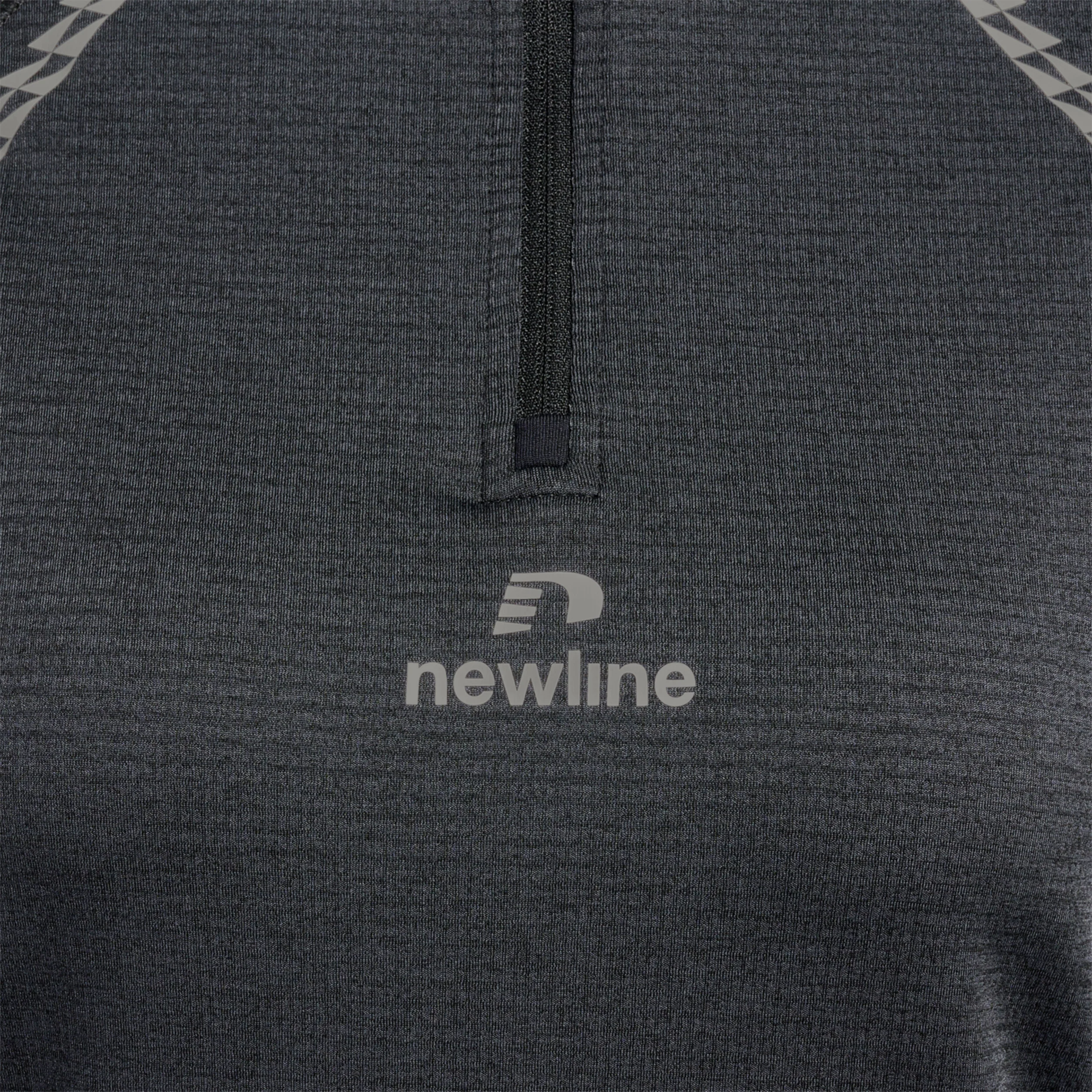 Mesa Half-Zip Lauftop Damen-Schwarz - Image 4