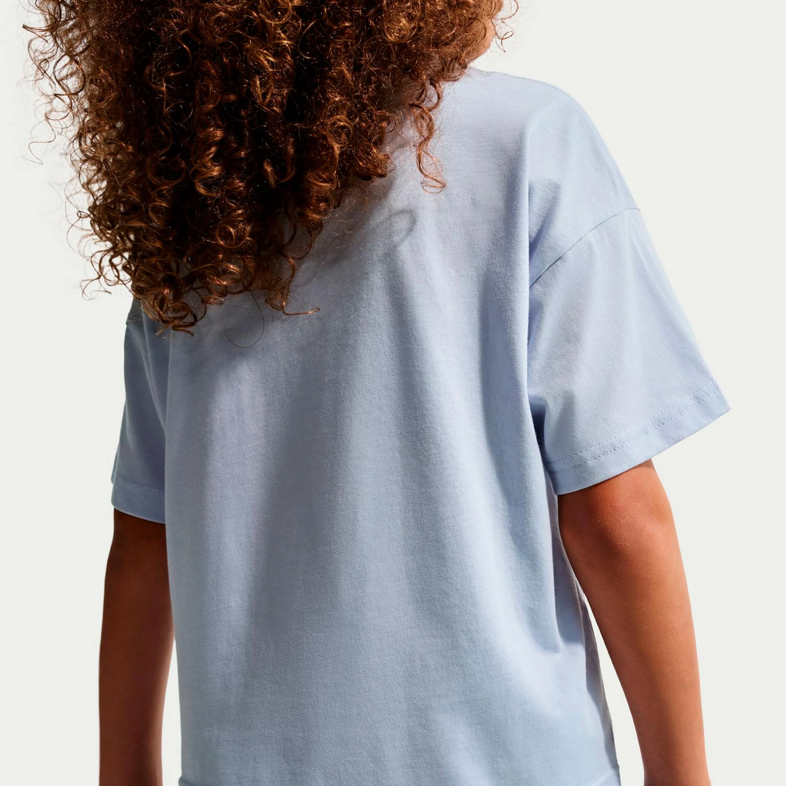 Boxy Essential T-Shirt Kinder-blaugrau, weiß - Image 5