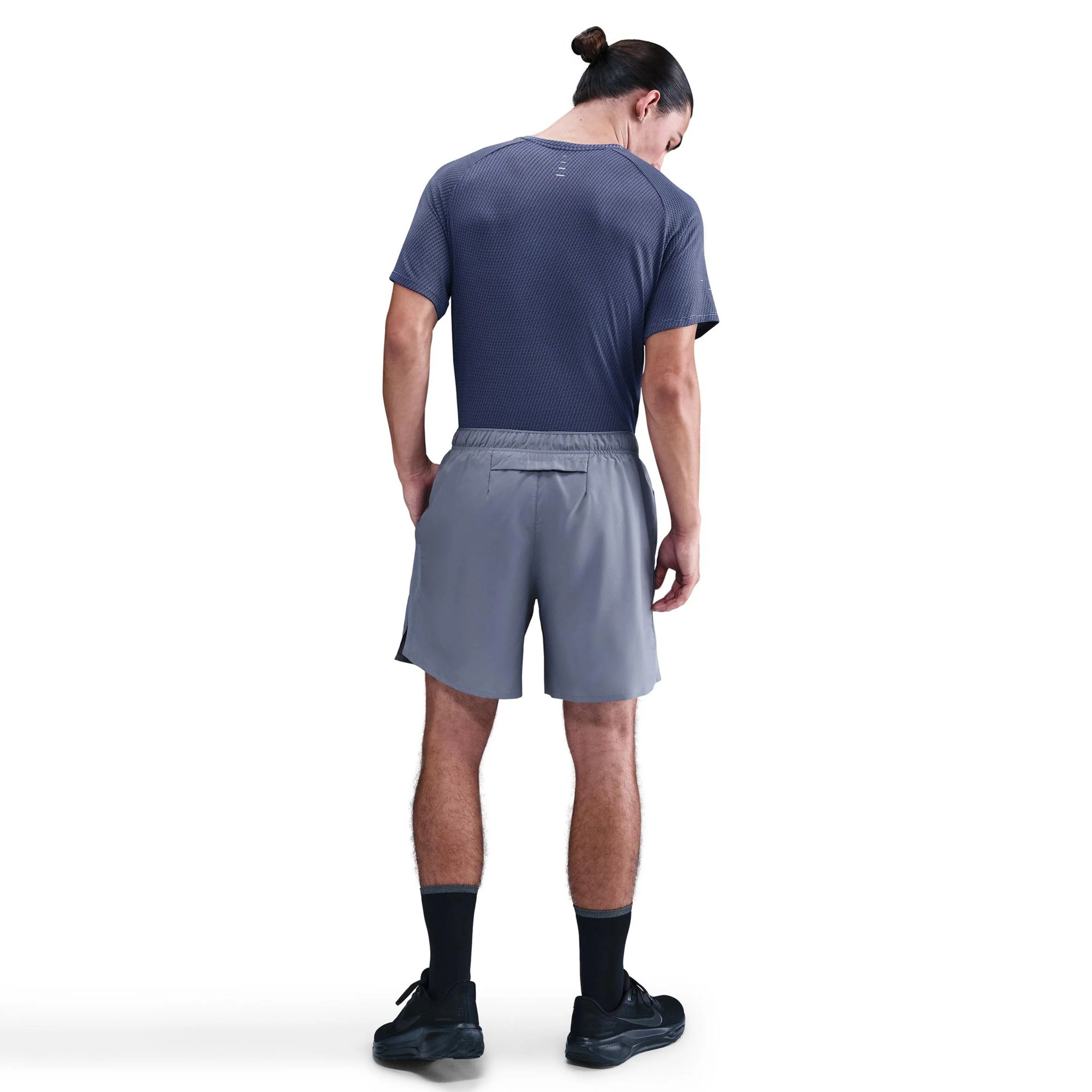 Challenger 7in Brief-Lined Laufshorts Herren - blaugrau, silber - Image 3