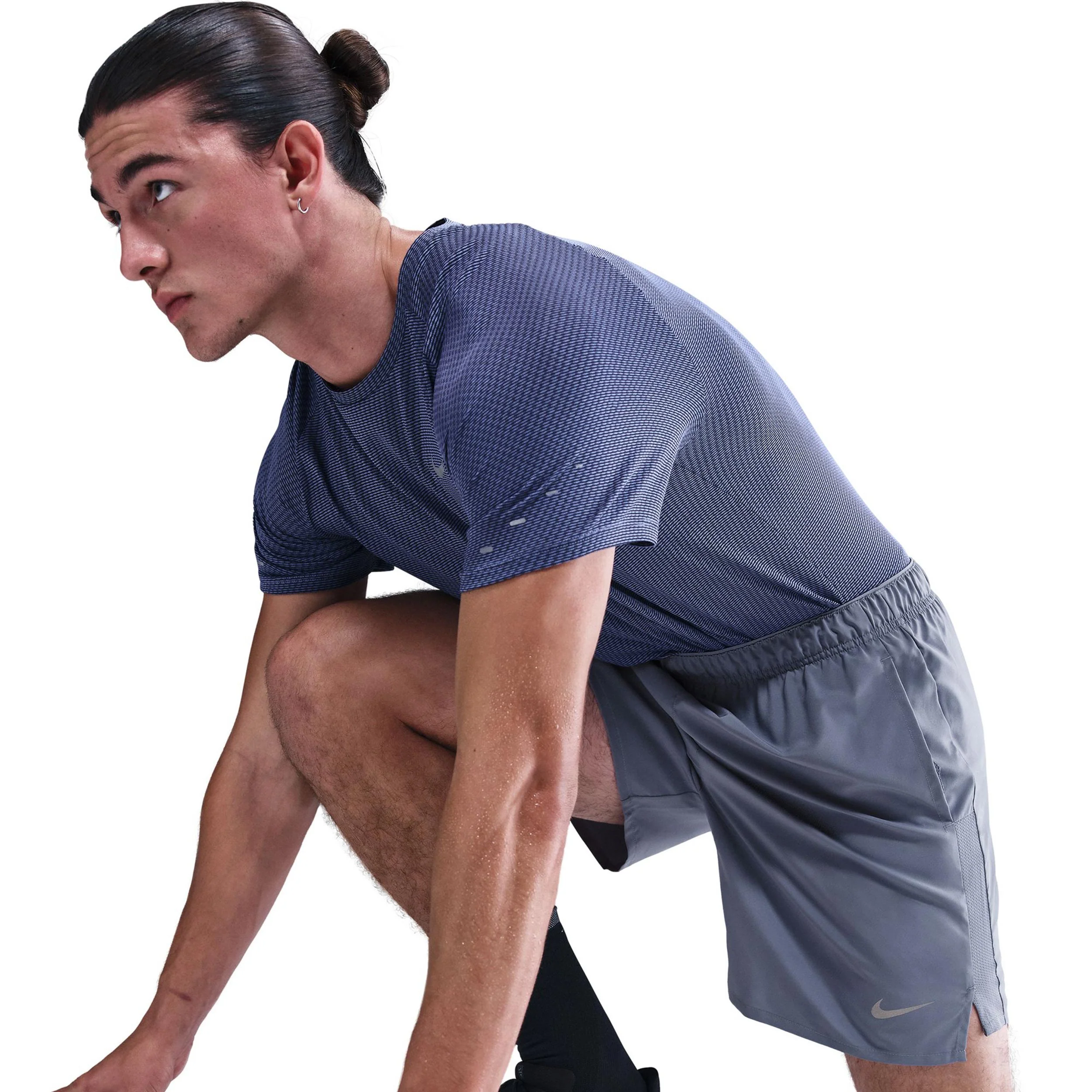 Challenger 7in Brief-Lined Laufshorts Herren - blaugrau, silber - Image 5
