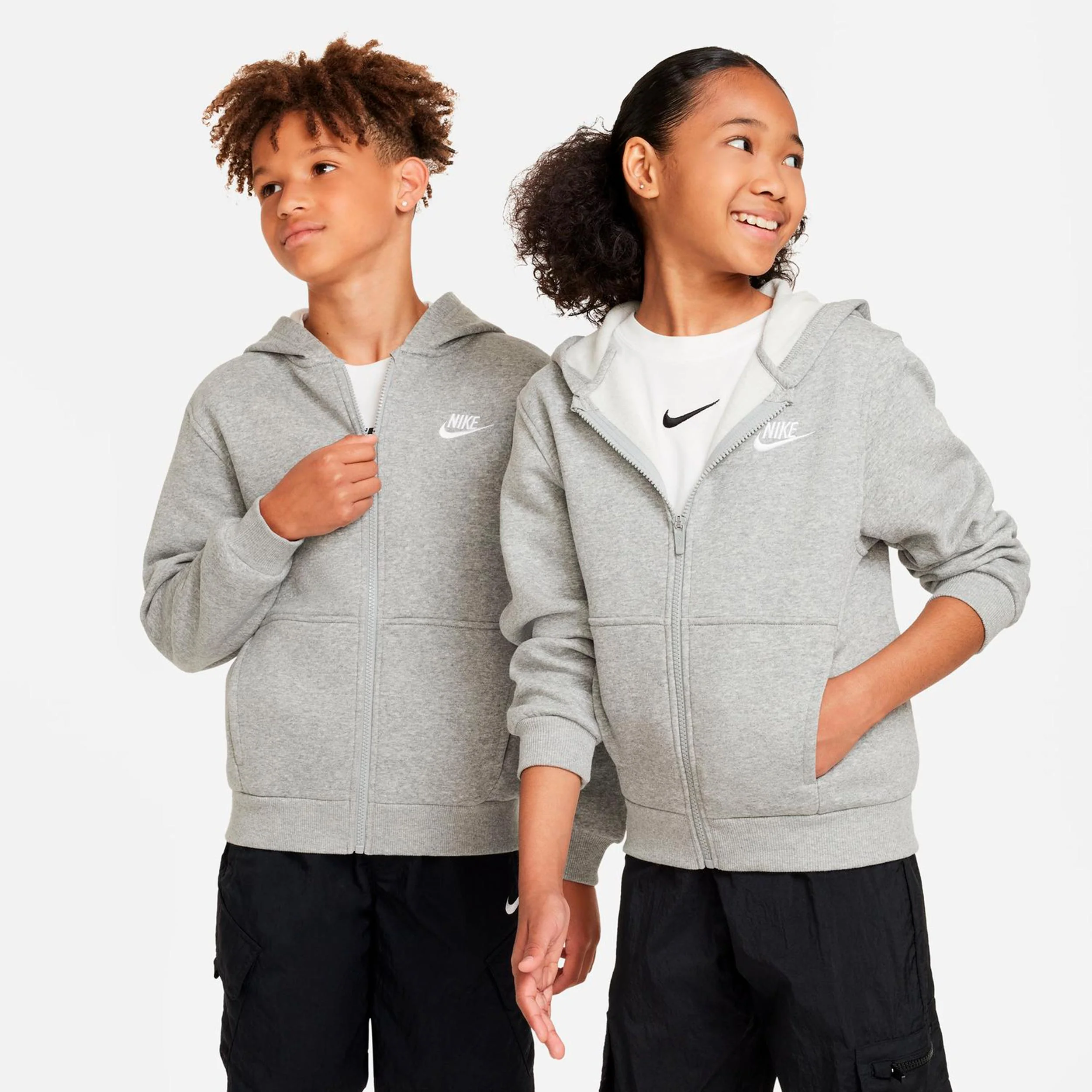 Club Fleece Full-Zip Sweatjacke Kinder - grau - Image 5